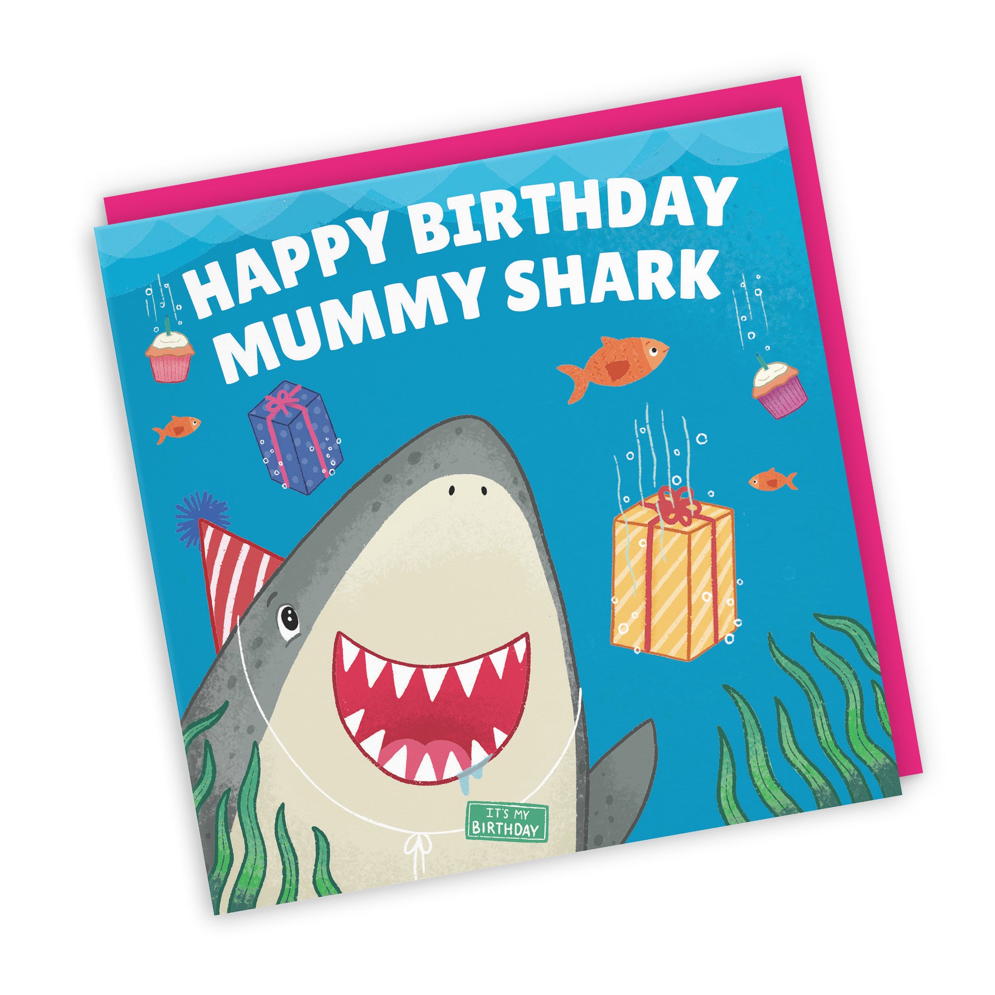 Mummy Cute Shark Birthday Card Ocean - Default Title (LG01773)