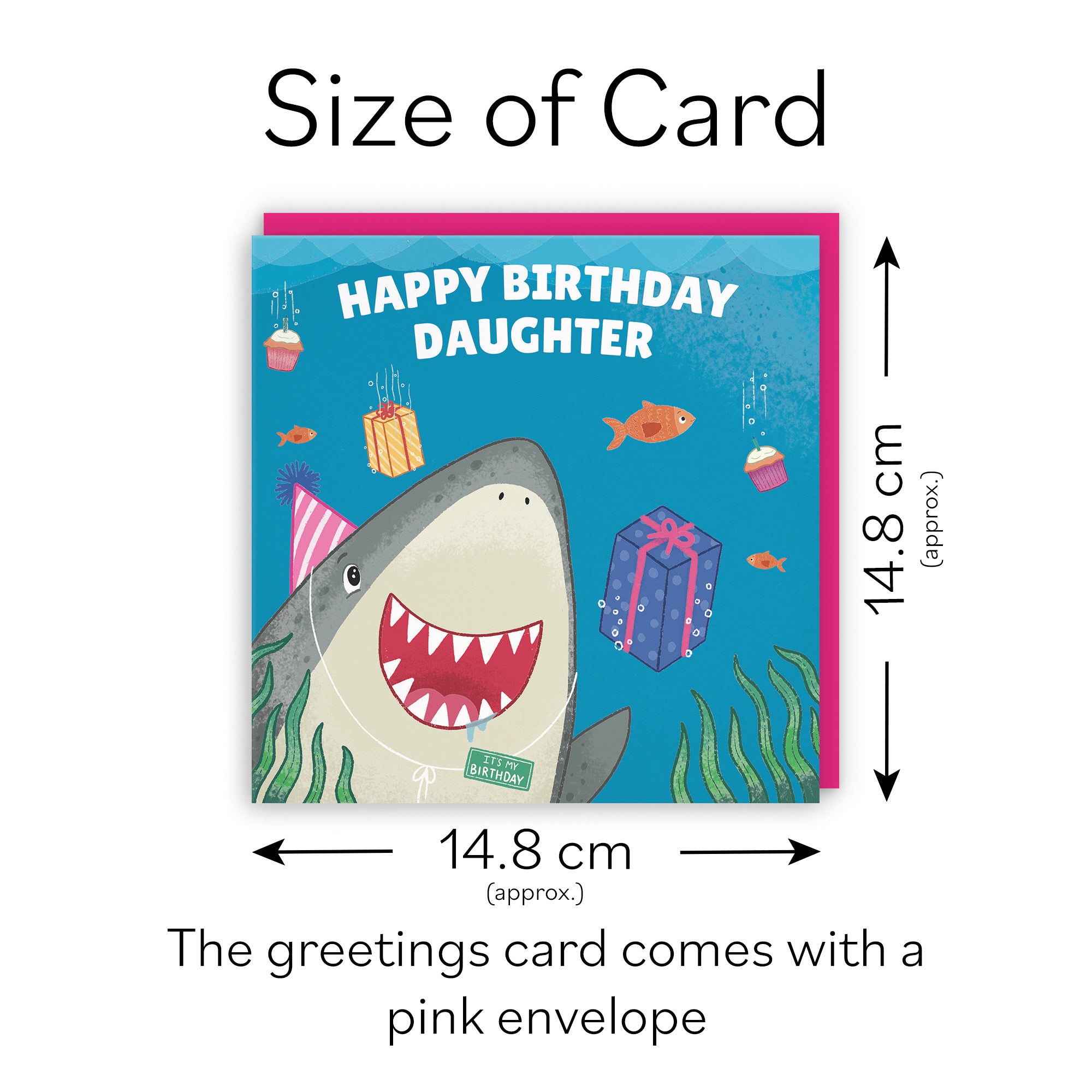 Daughter Cute Shark Birthday Card Ocean - Default Title (LG01774)