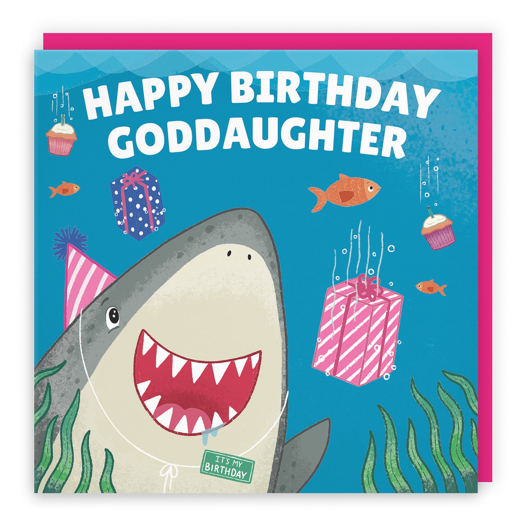 Goddaughter Cute Shark Birthday Card Ocean - Default Title (LG01775)