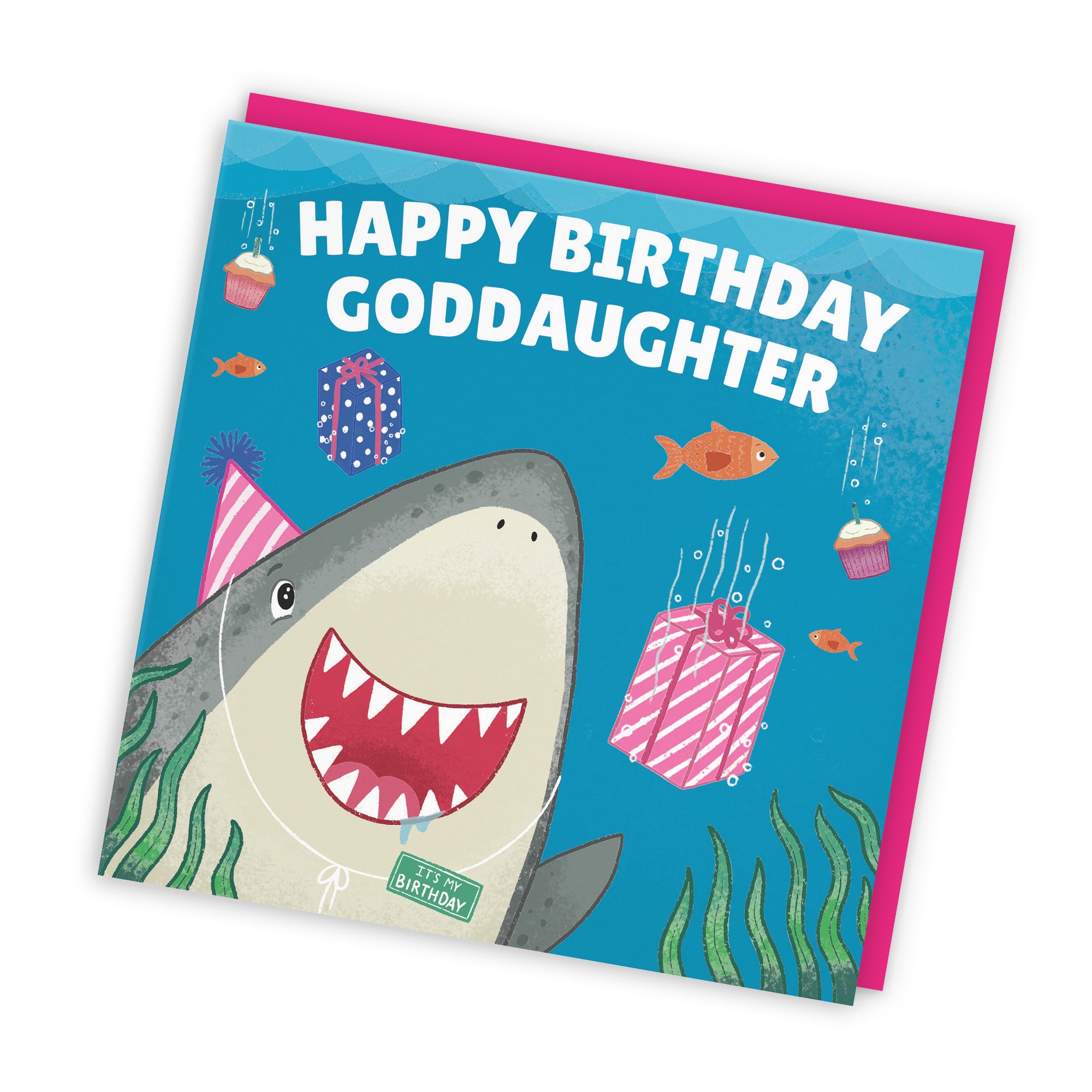 Goddaughter Cute Shark Birthday Card Ocean - Default Title (LG01775)
