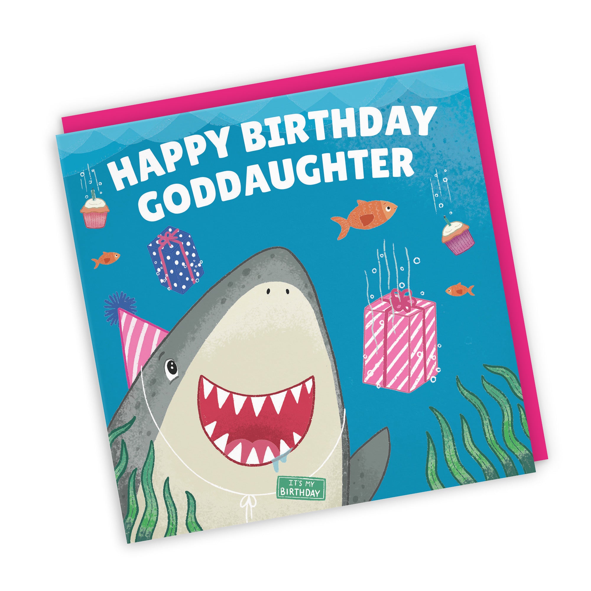 Goddaughter Cute Shark Birthday Card Ocean - Default Title (LG01775)