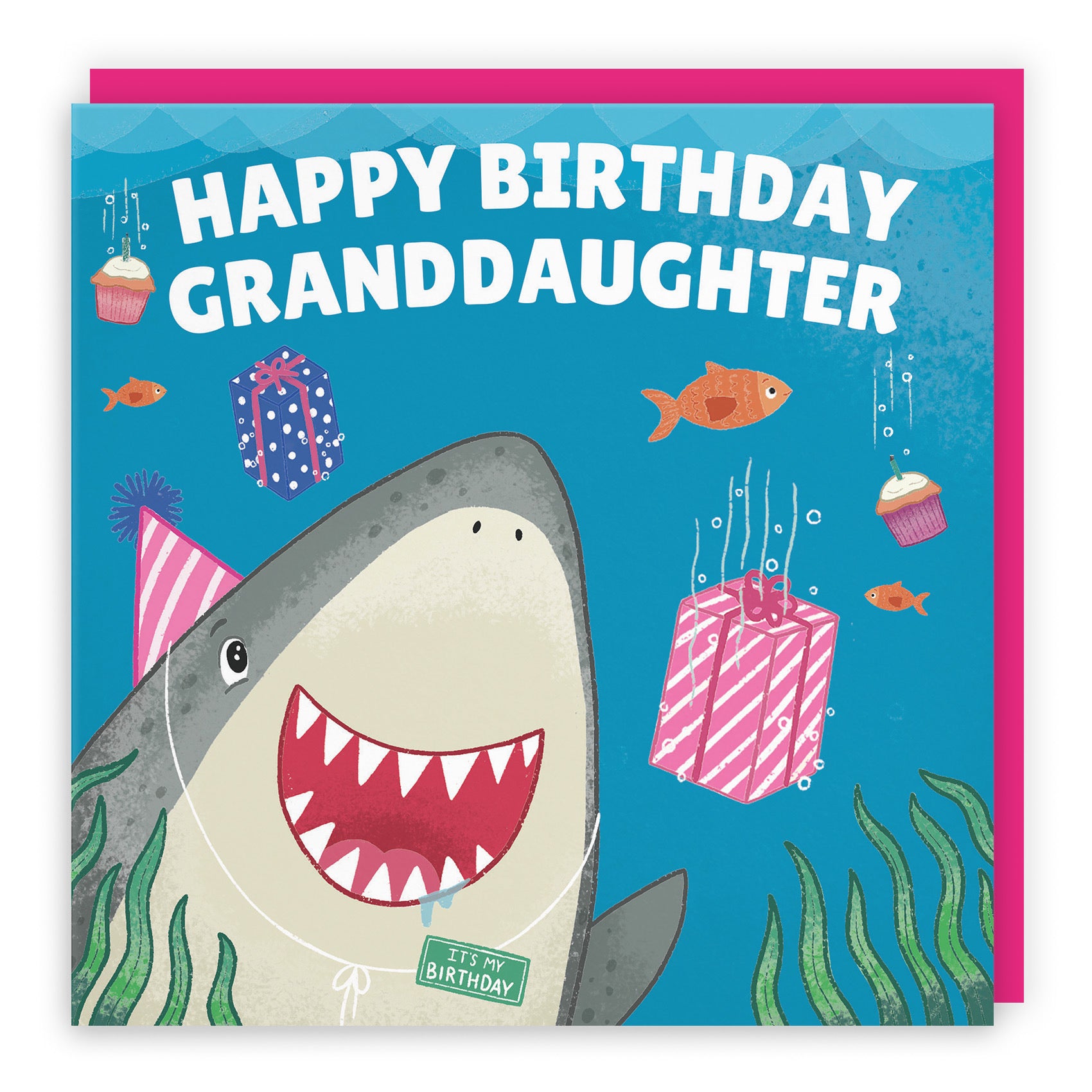 Granddaughter Cute Shark Birthday Card Ocean - Default Title (LG01778)