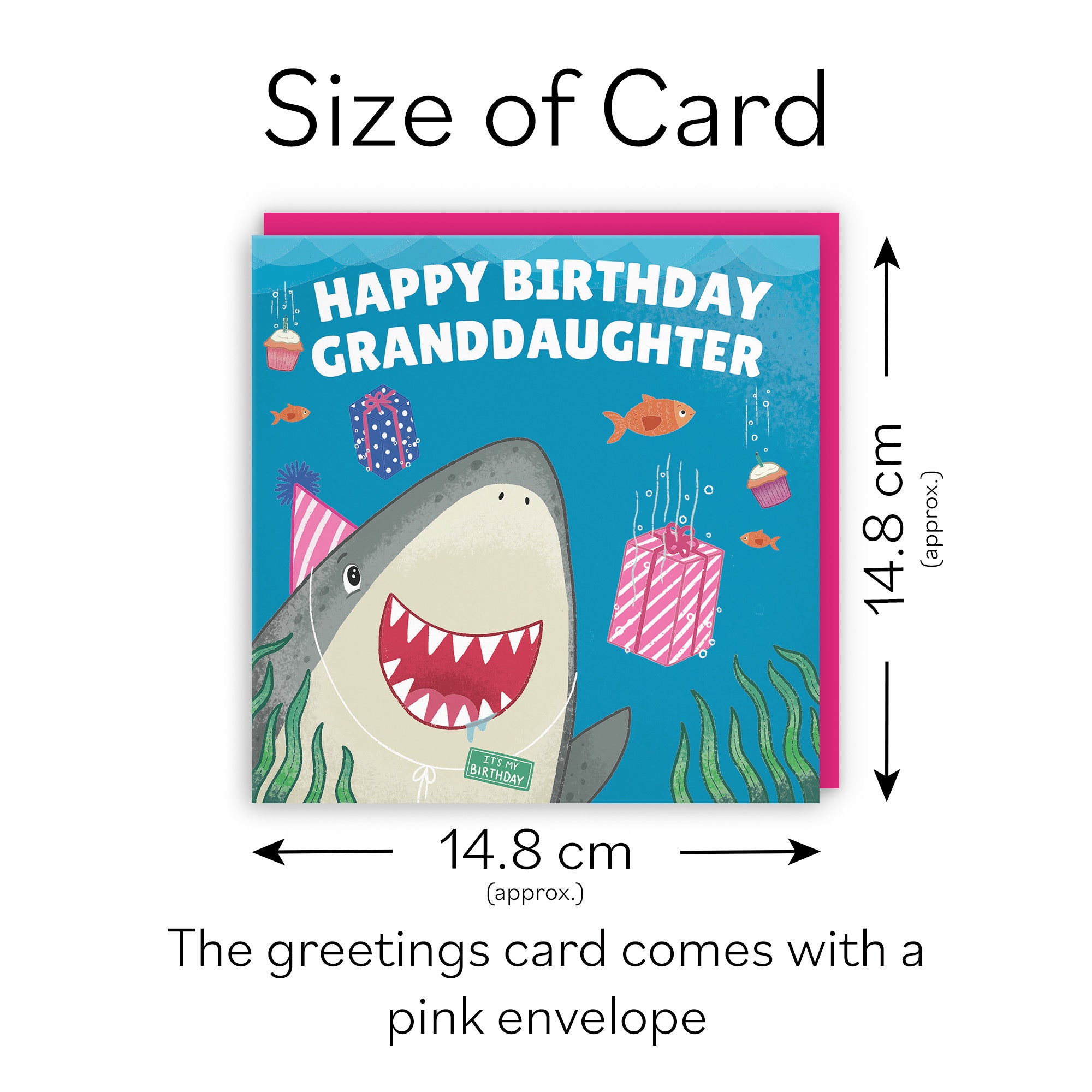 Granddaughter Cute Shark Birthday Card Ocean - Default Title (LG01778)