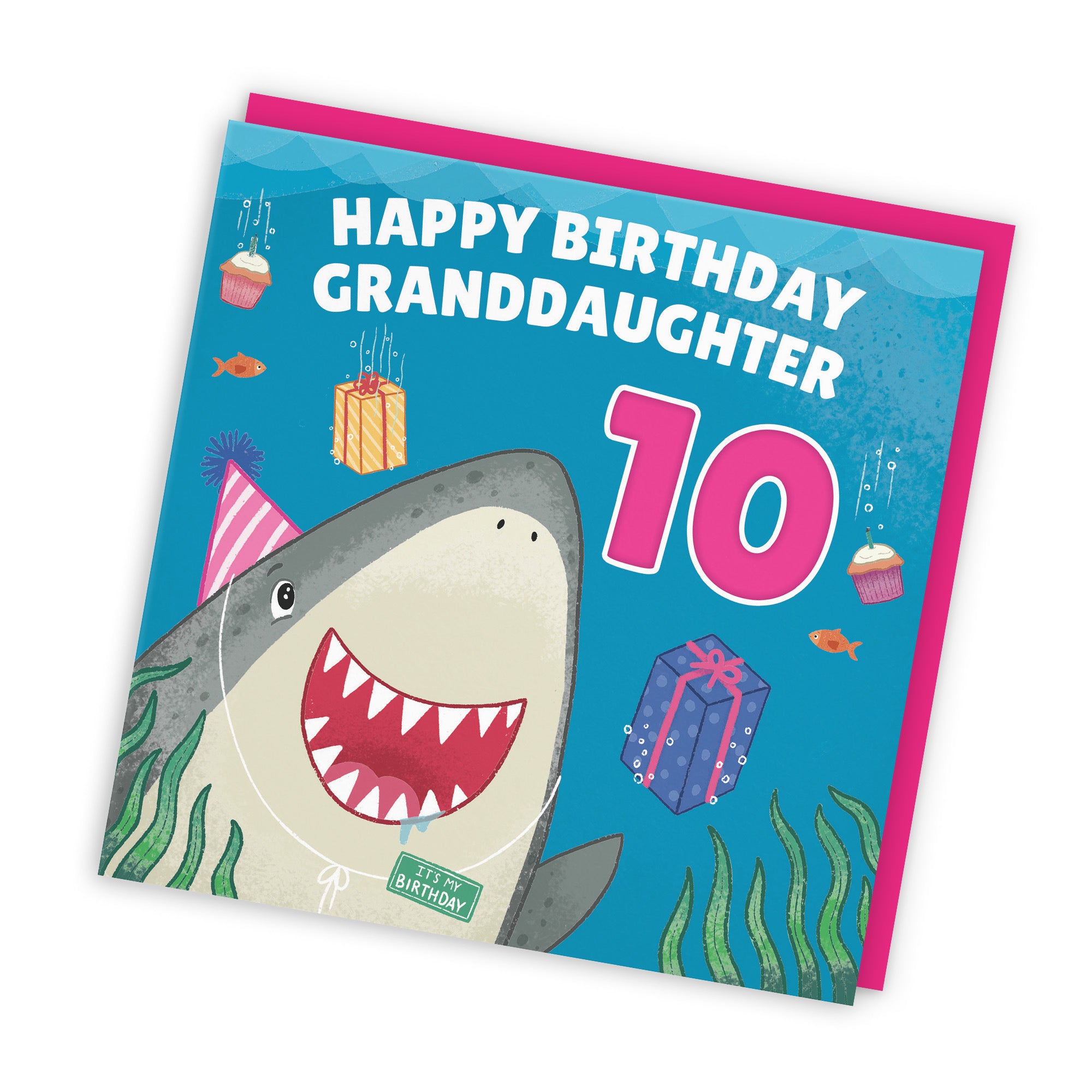 10th Granddaughter Cute Shark Birthday Card Ocean - Default Title (LG01791)
