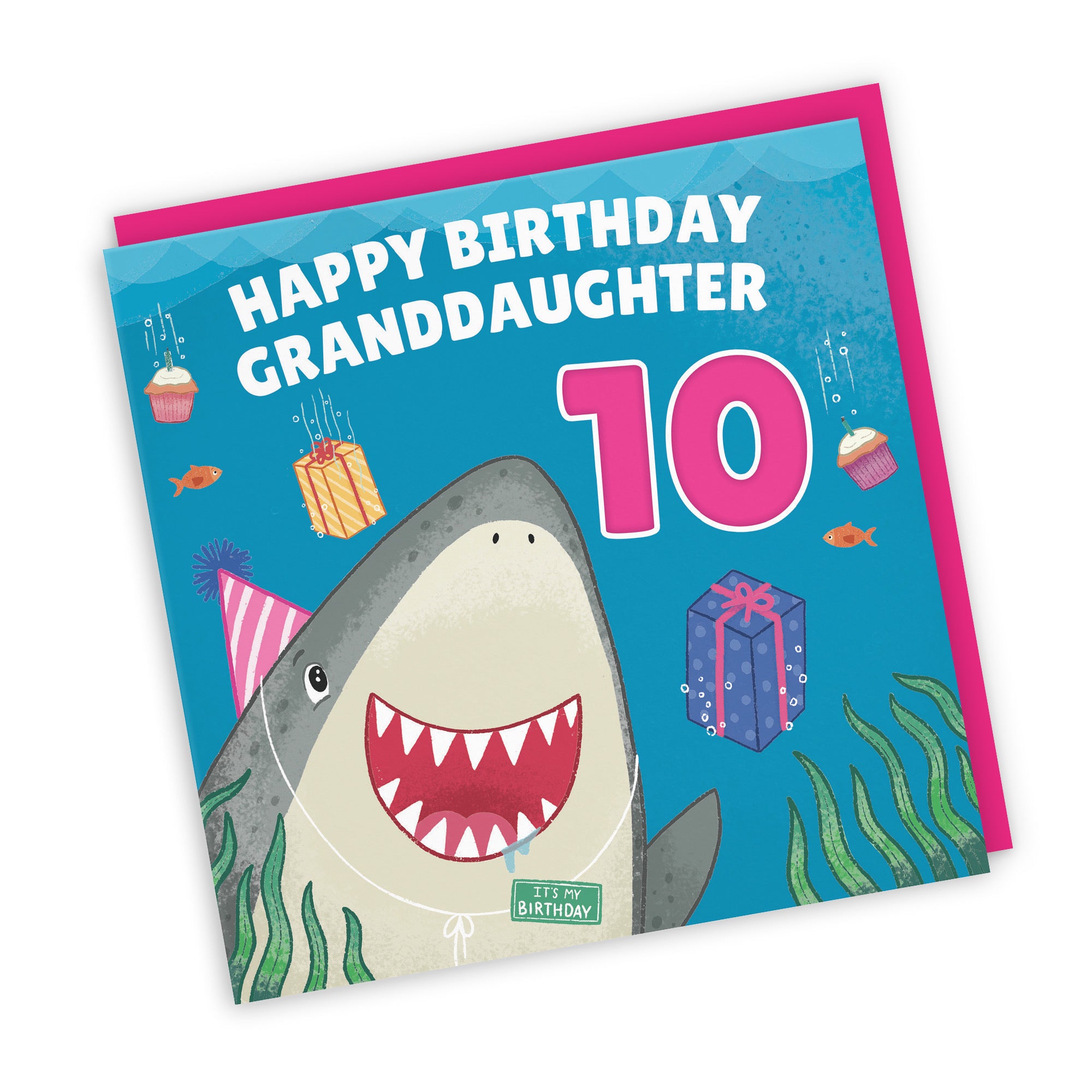 10th Granddaughter Cute Shark Birthday Card Ocean - Default Title (LG01791)