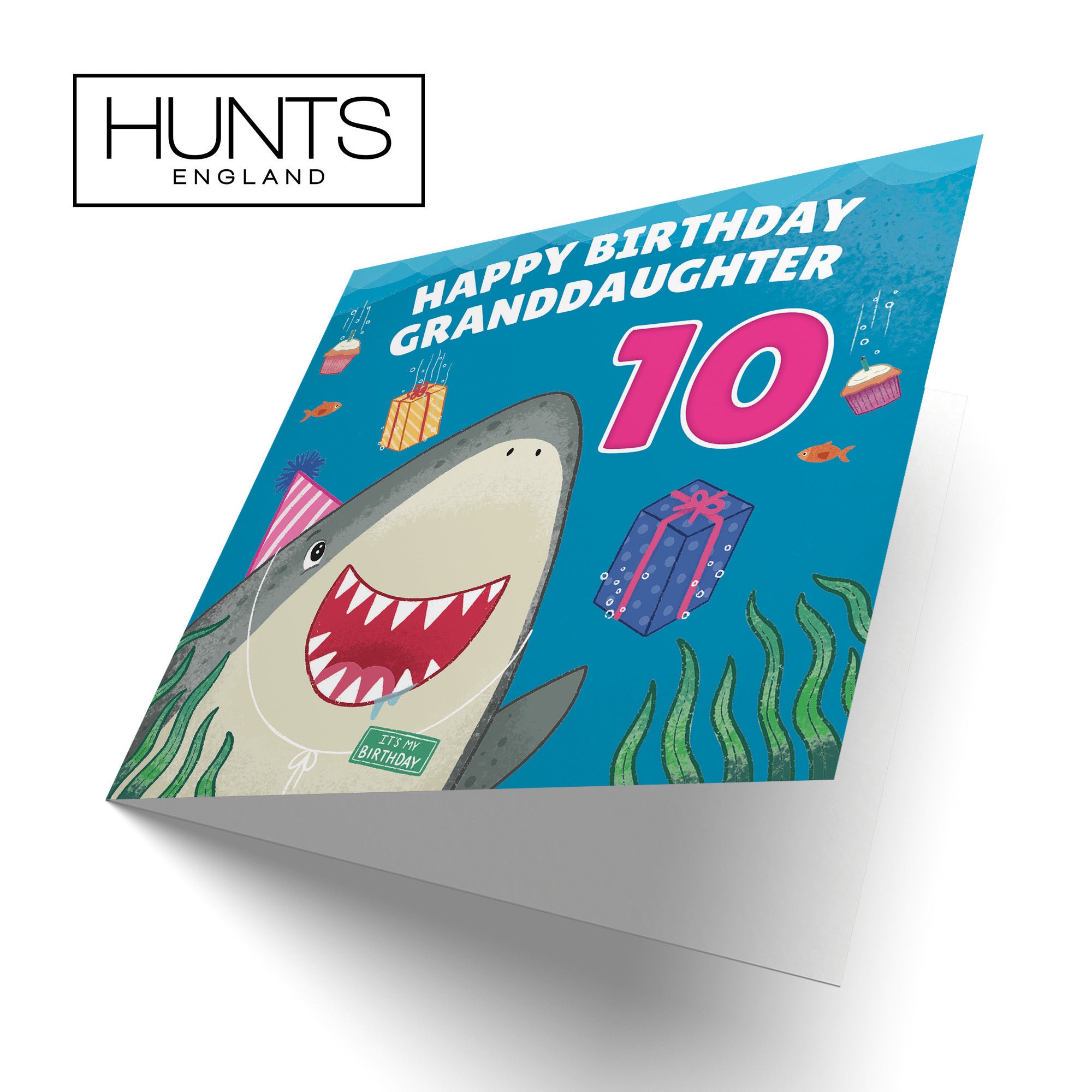 10th Granddaughter Cute Shark Birthday Card Ocean - Default Title (LG01791)
