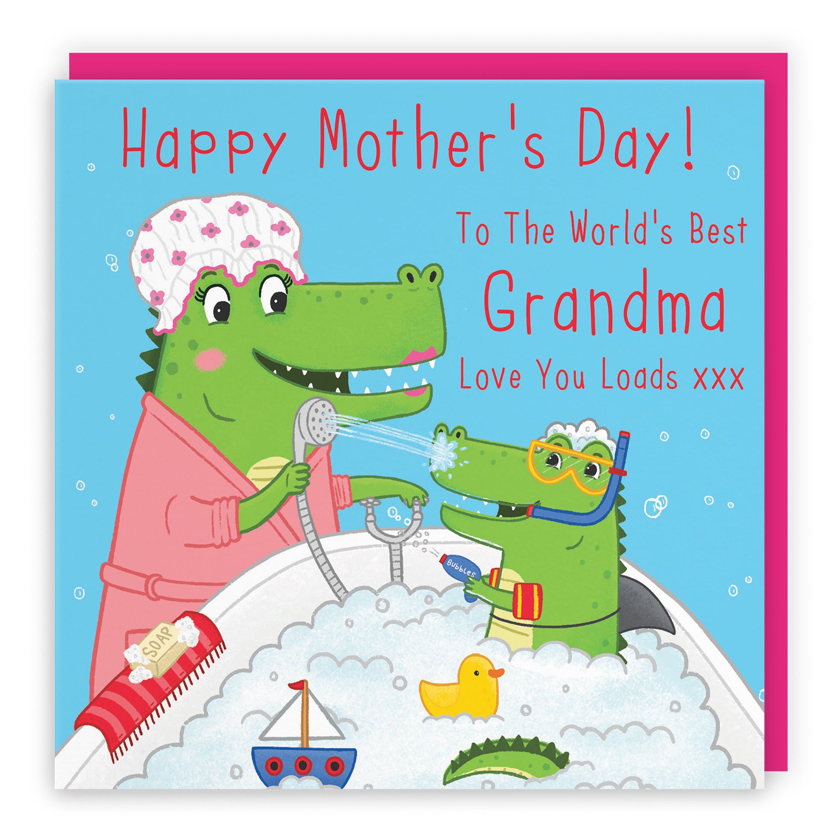 Grandma Mother's Day Card Crocodile Bath Time Imagination - Default Title (LG01799)