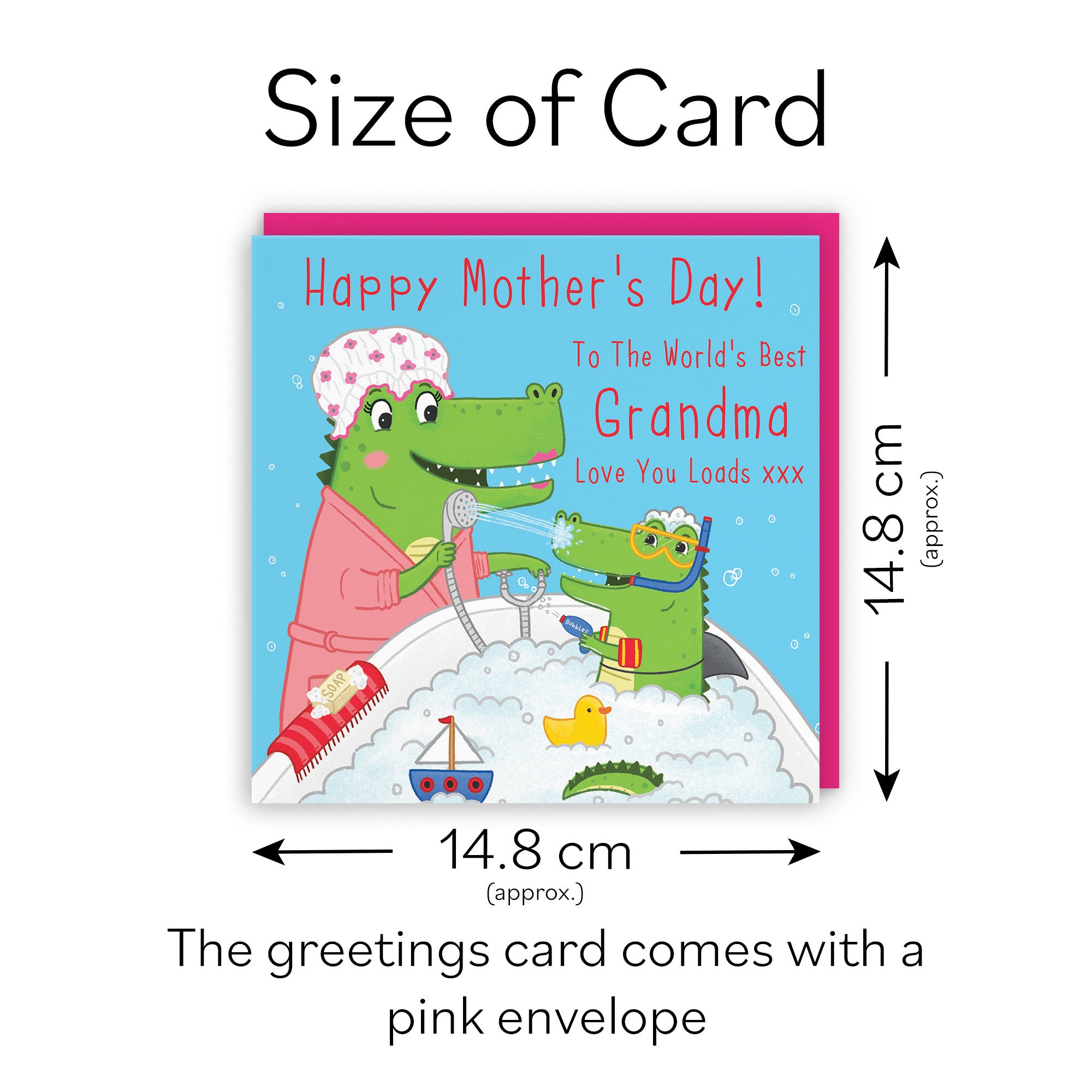 Grandma Mother's Day Card Crocodile Bath Time Imagination - Default Title (LG01799)