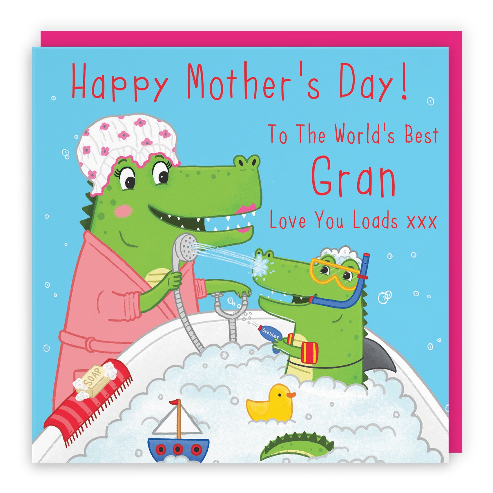 Gran Mother's Day Card Crocodile Bath Time Imagination - Default Title (LG01801)