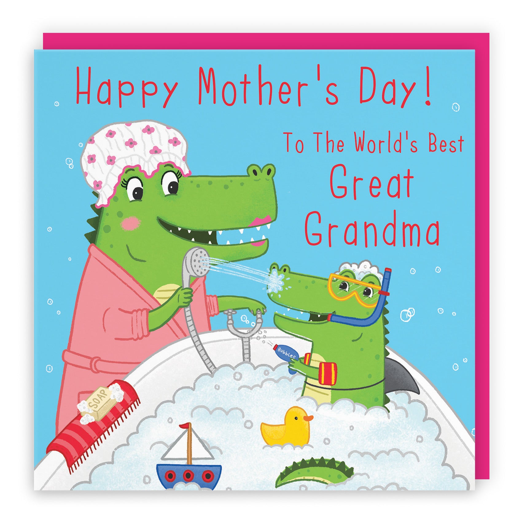 Great Grandma Mother's Day Card Crocodile Bath Time Imagination - Default Title (LG01802)