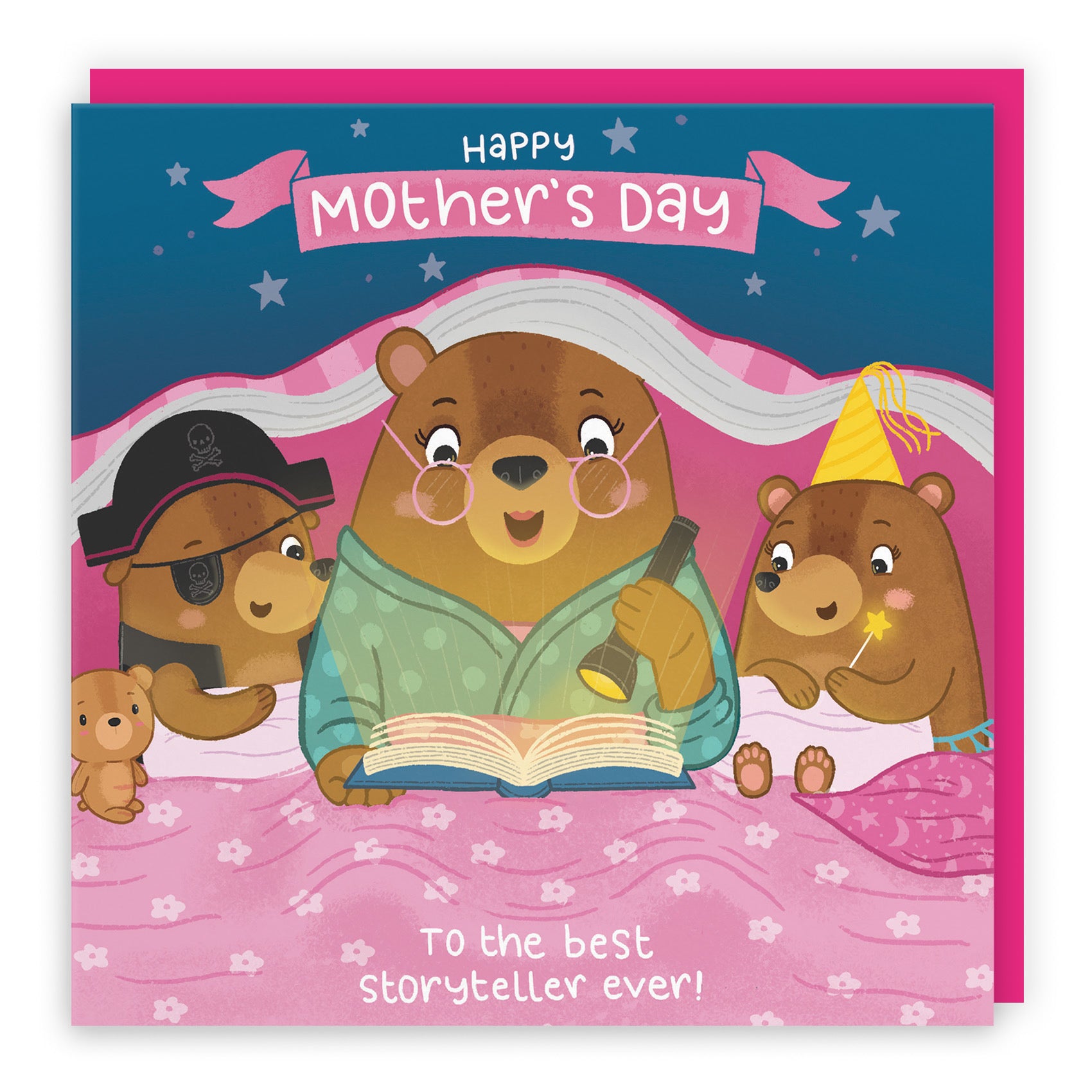 Bedtime Story Cute Mother's Day Card Boy & Girl Bear Cute Bears - Default Title (LG01803)