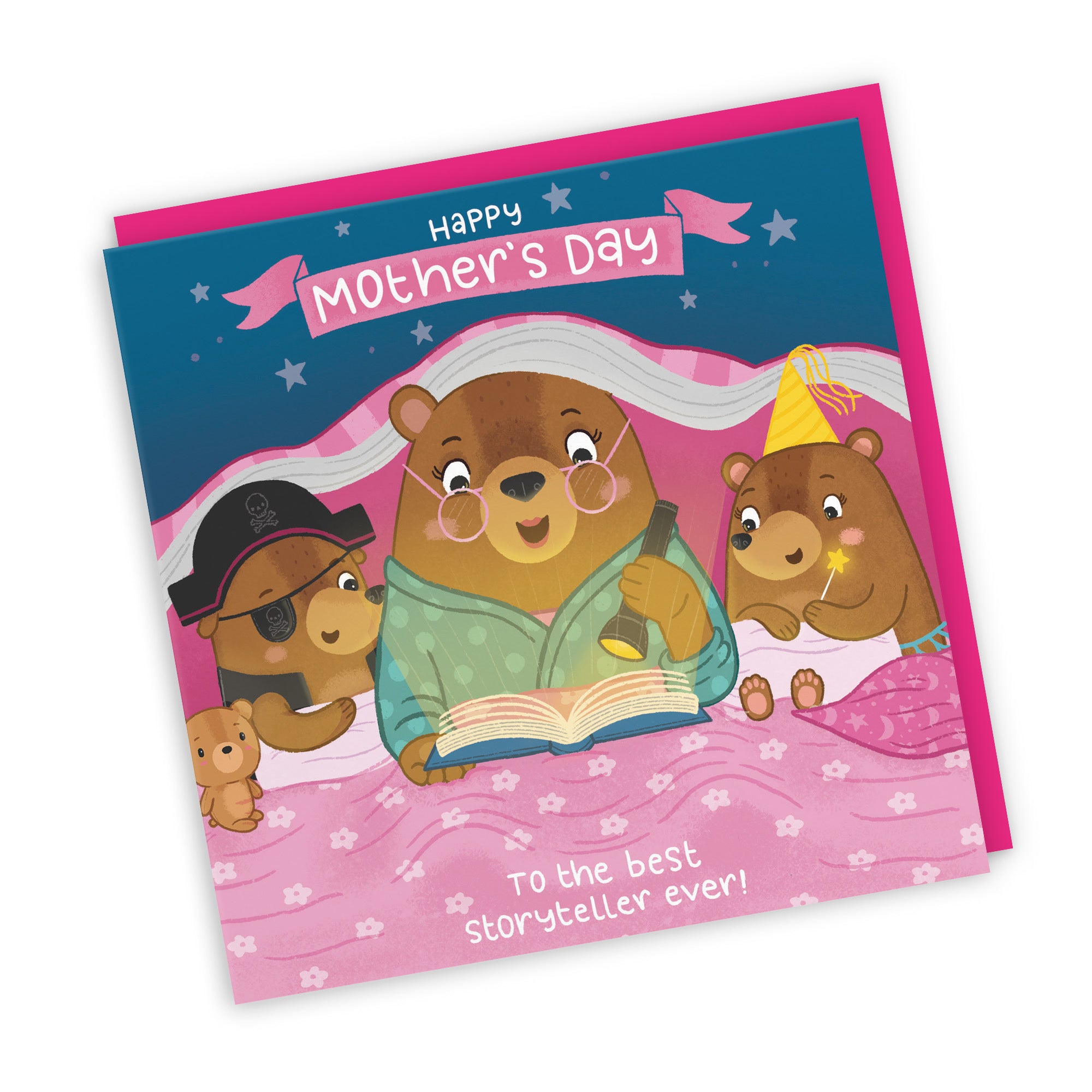Bedtime Story Cute Mother's Day Card Boy & Girl Bear Cute Bears - Default Title (LG01803)