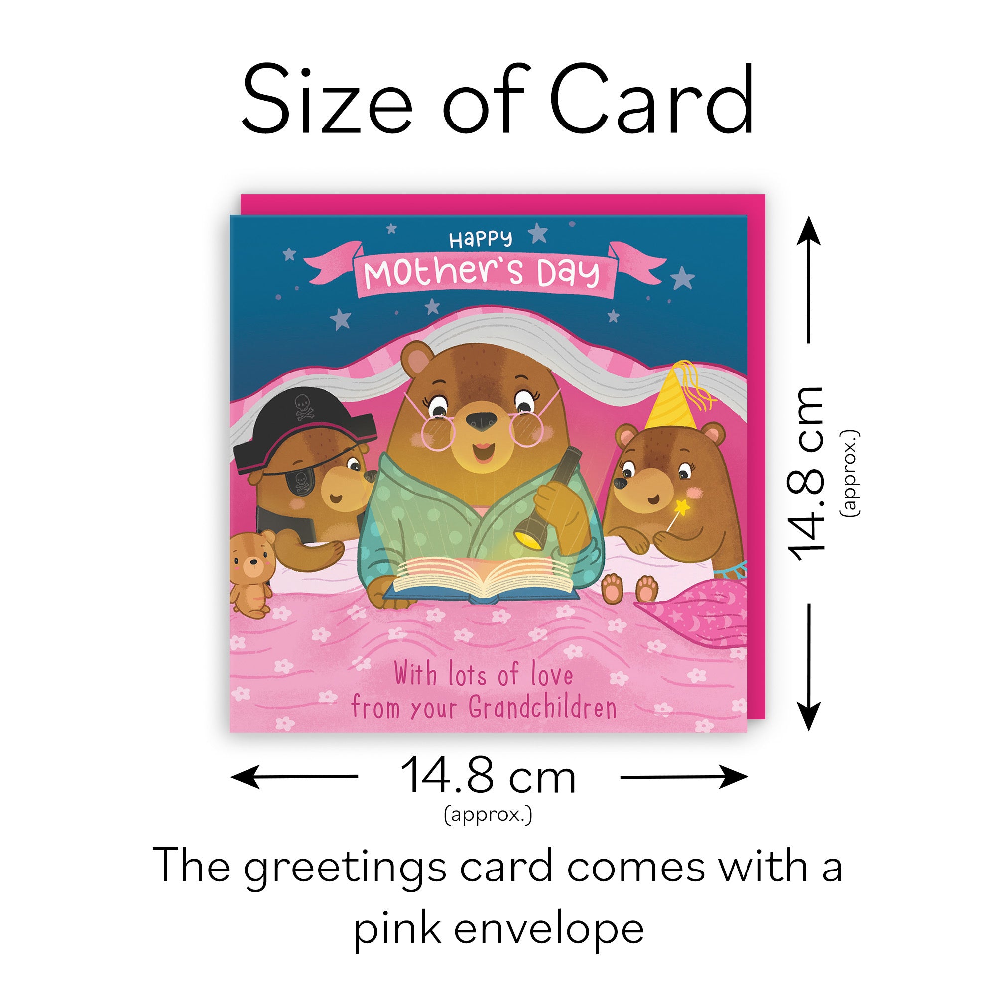 From Grandchildren Mother's Day Card Boy & Girl Bear Cute Bears - Default Title (LG01804)