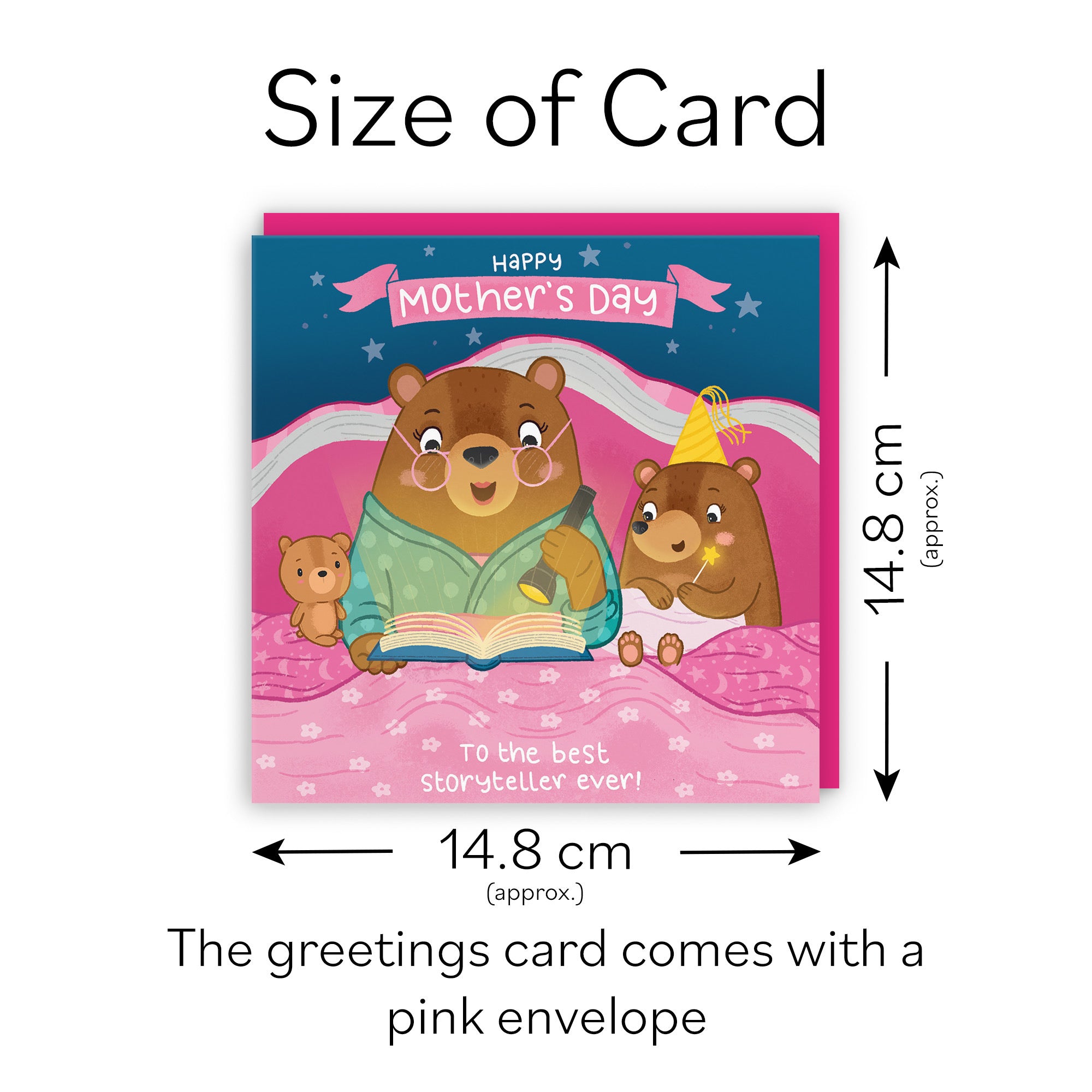Bedtime Story Cute Mother's Day Card Girl Bear Cute Bears - Default Title (LG01807)