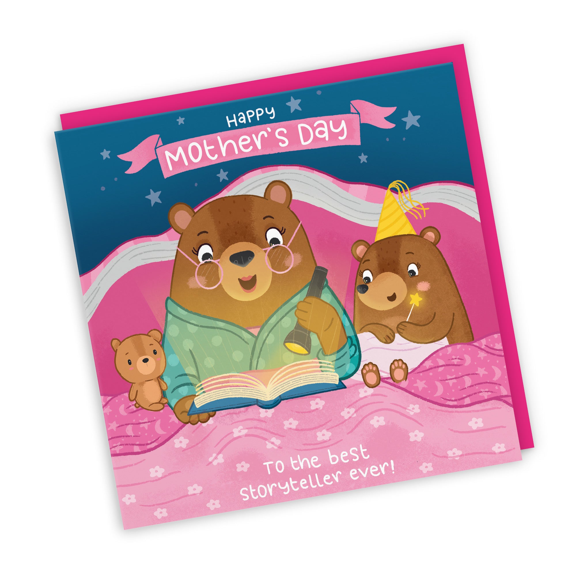 Bedtime Story Cute Mother's Day Card Girl Bear Cute Bears - Default Title (LG01807)