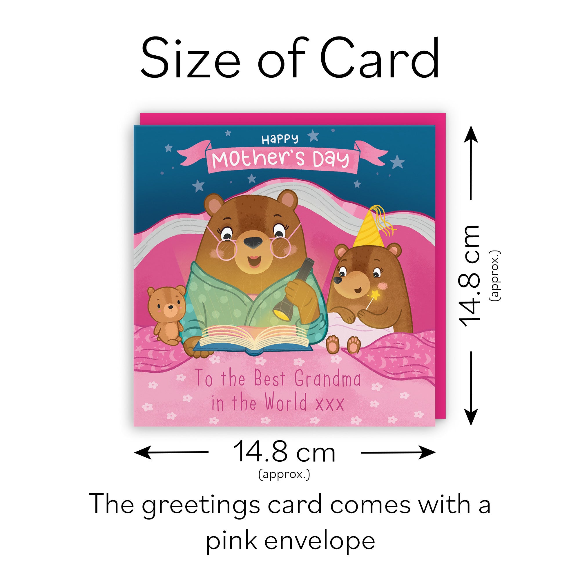 Grandma Mother's Day Card Bedtime Story Girl Bear Cute Bears - Default Title (LG01810)