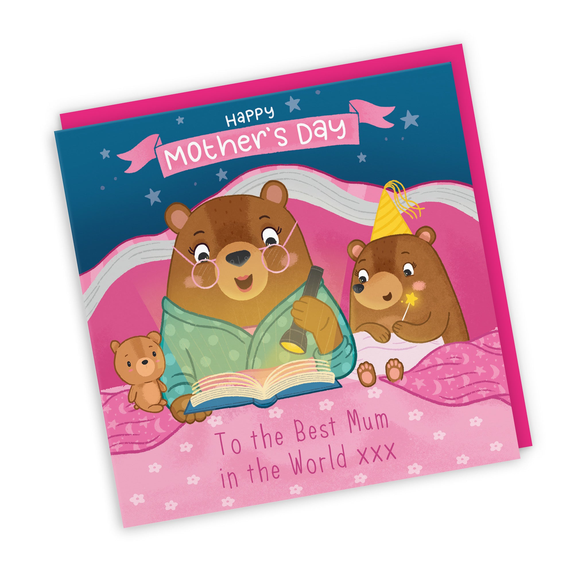 Mum Mother's Day Card Bedtime Story Girl Bear Cute Bears - Default Title (LG01813)