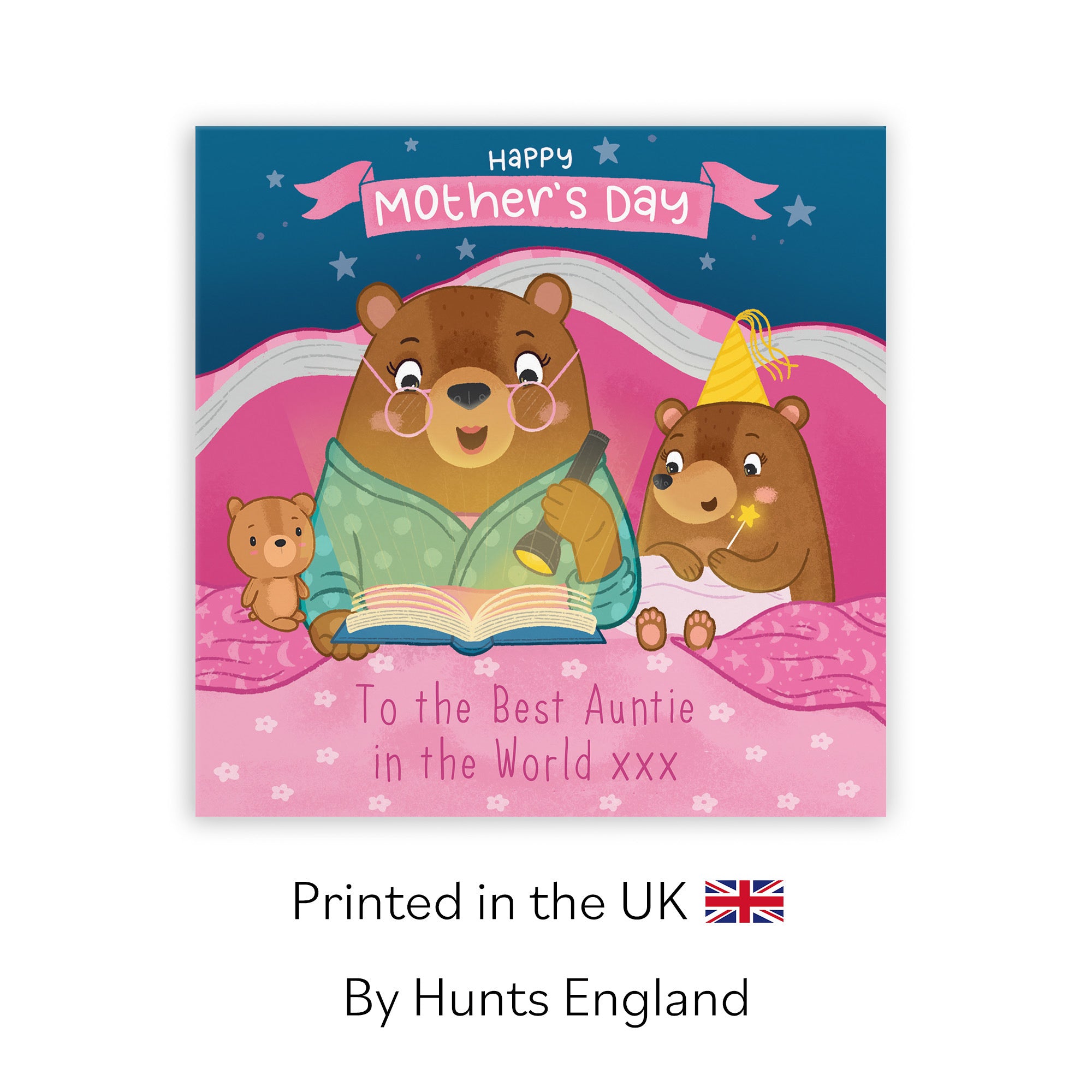 Auntie Mother's Day Card Bedtime Story Girl Bear Cute Bears - Default Title (LG01814)