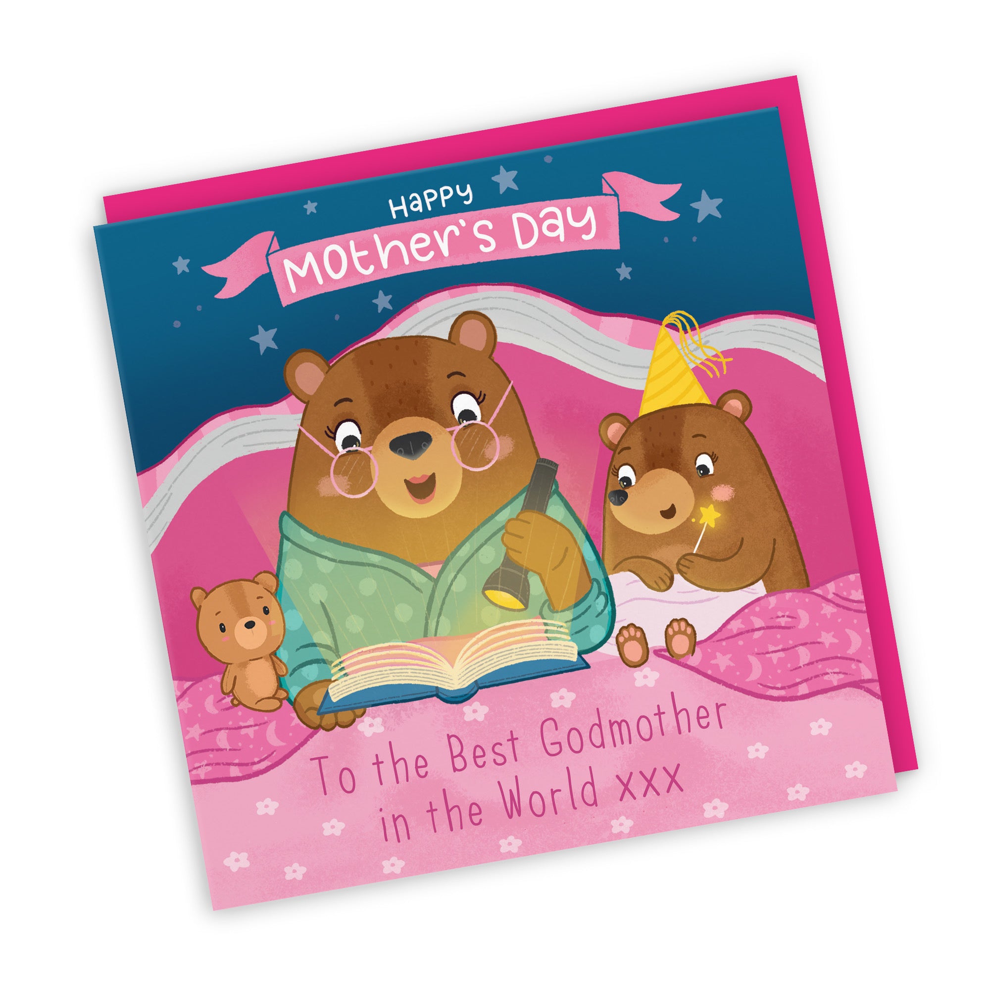 Godmother Mother's Day Card Bedtime Story Girl Bear Cute Bears - Default Title (LG01815)