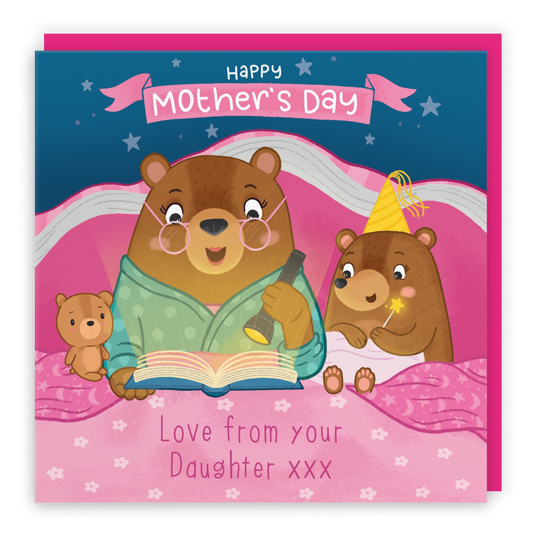 From Daughter Cute Mother's Day Card Bedtime Story Cute Bears - Default Title (LG01818)