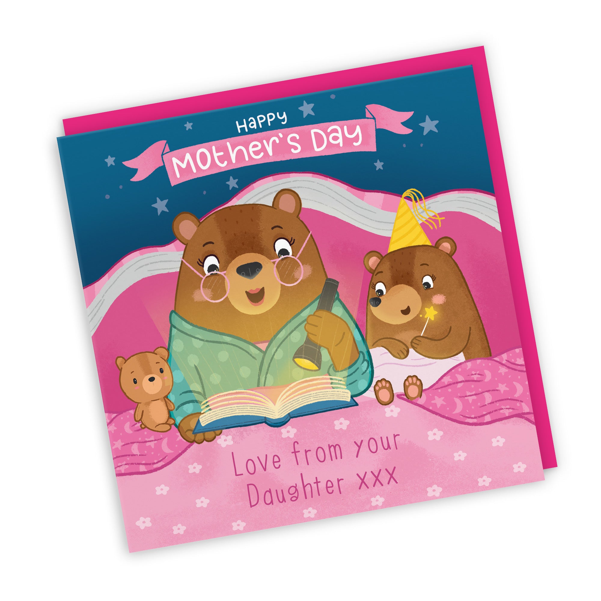 From Daughter Cute Mother's Day Card Bedtime Story Cute Bears - Default Title (LG01818)