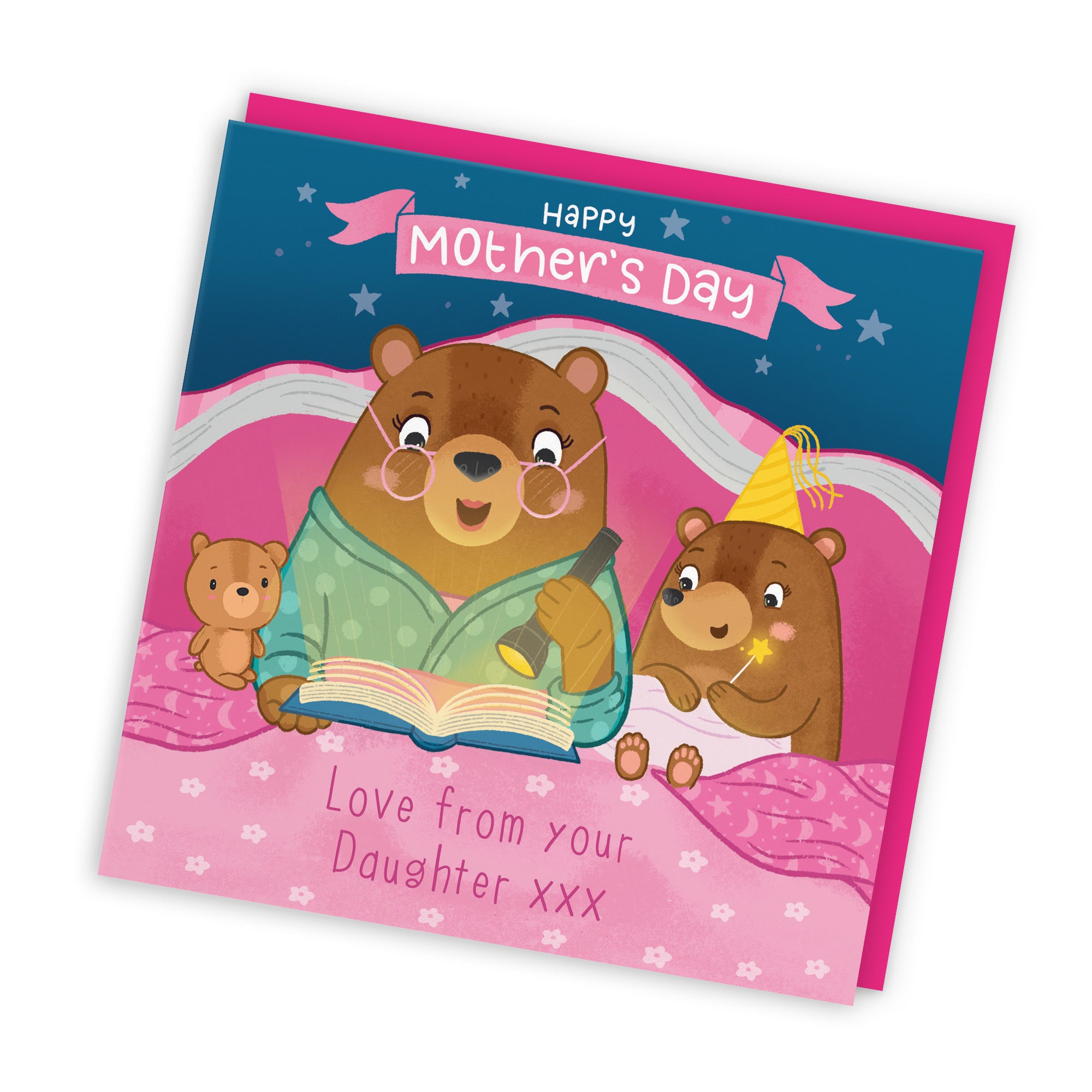 From Daughter Cute Mother's Day Card Bedtime Story Cute Bears - Default Title (LG01818)