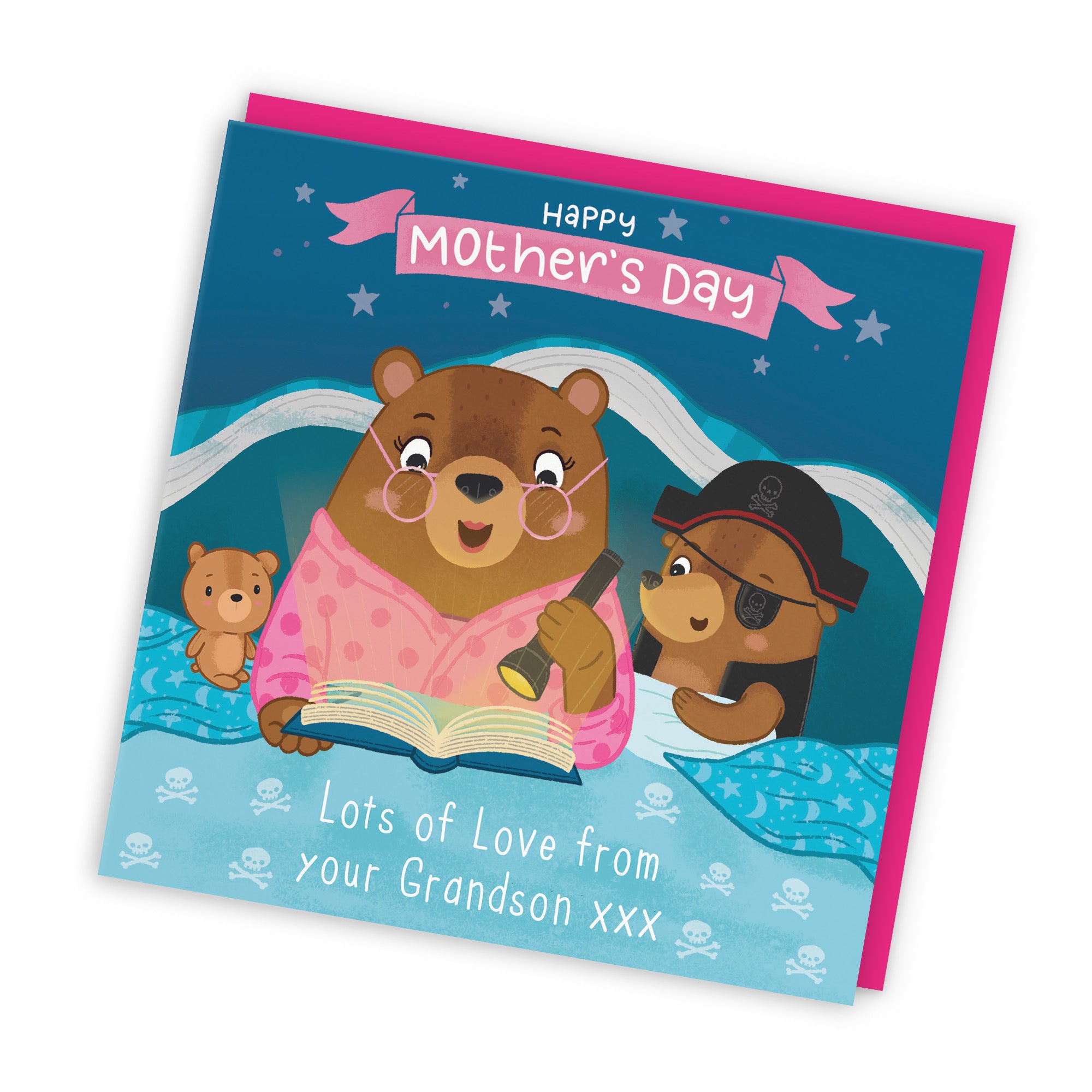 From Grandson Cute Mother's Day Card Bedtime Story Cute Bears - Default Title (LG01830)