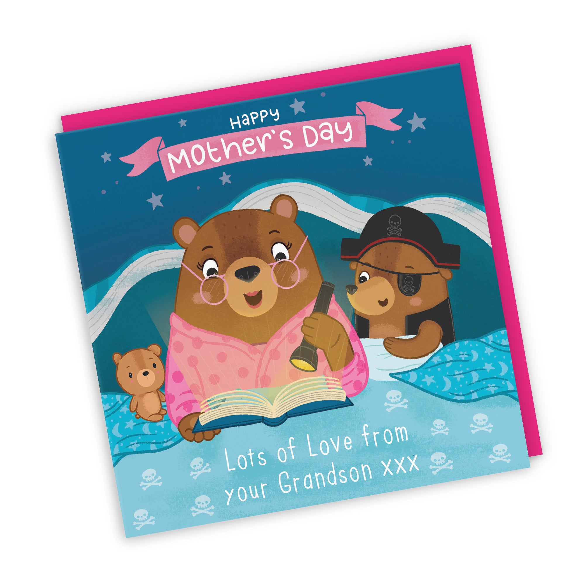 From Grandson Cute Mother's Day Card Bedtime Story Cute Bears - Default Title (LG01830)
