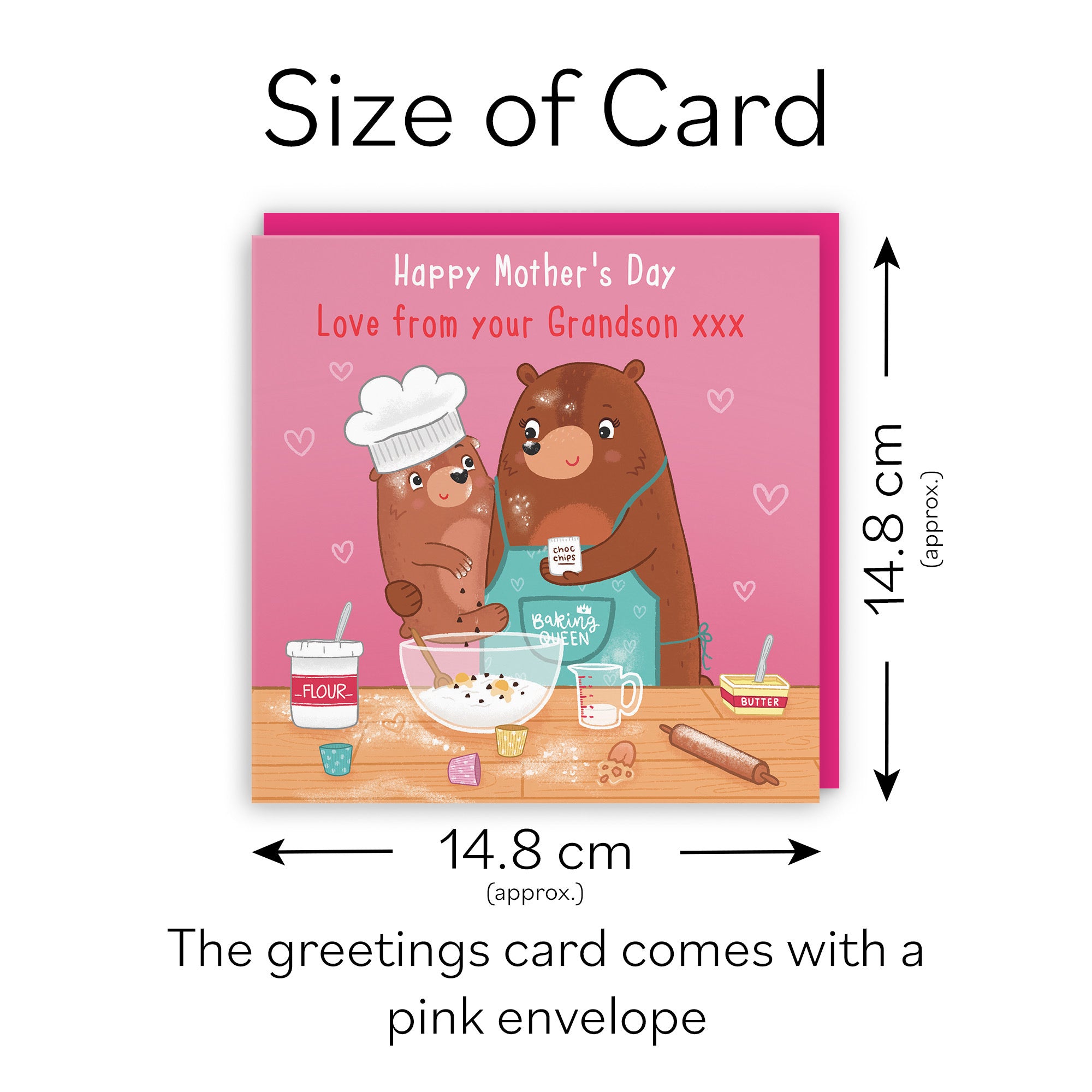 From Grandson Mother's Day Card Cute Baking Bears - Default Title (LG01841)