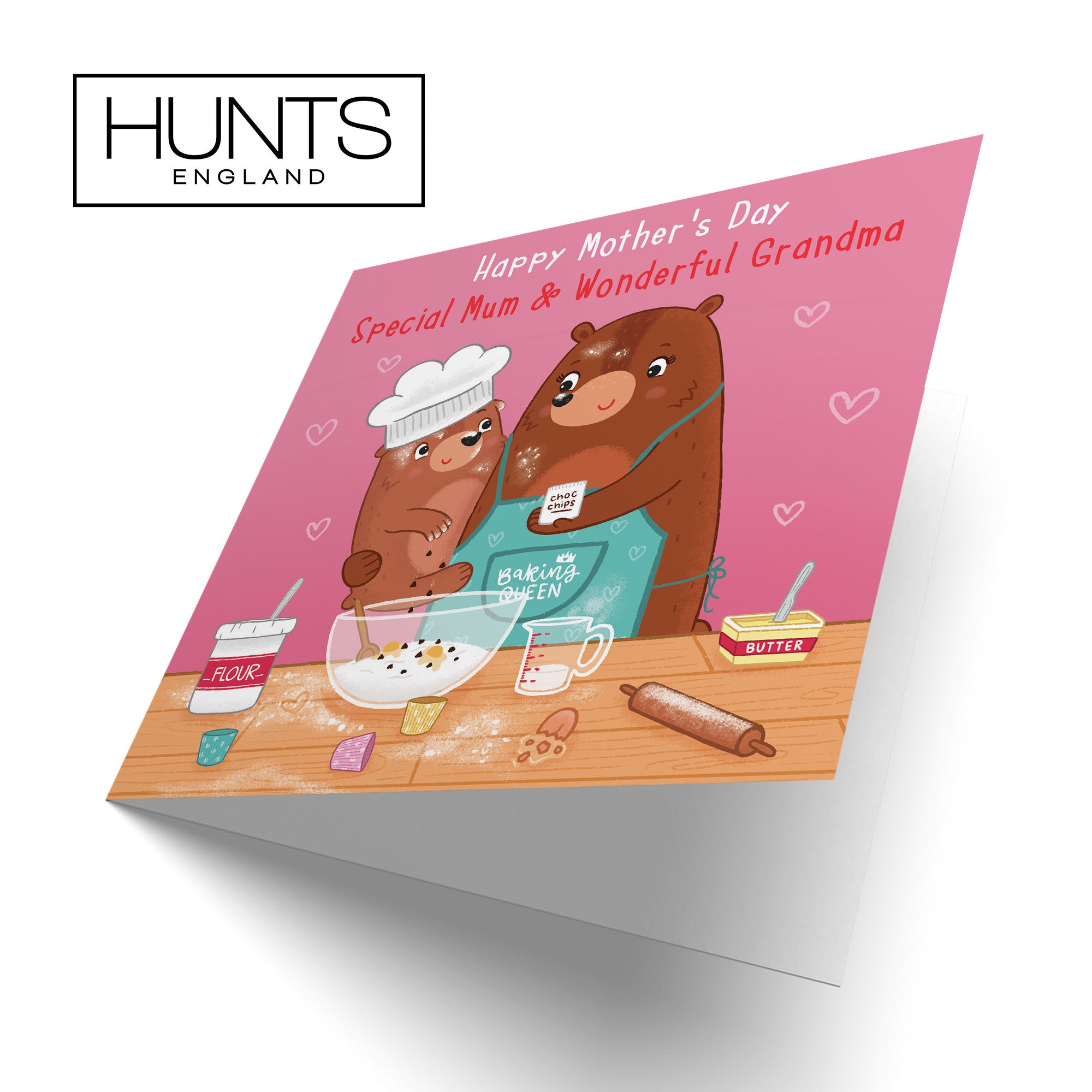Combined Mum And Grandma Mother's Day Card Cute Baking Bears - Default Title (LG01843)