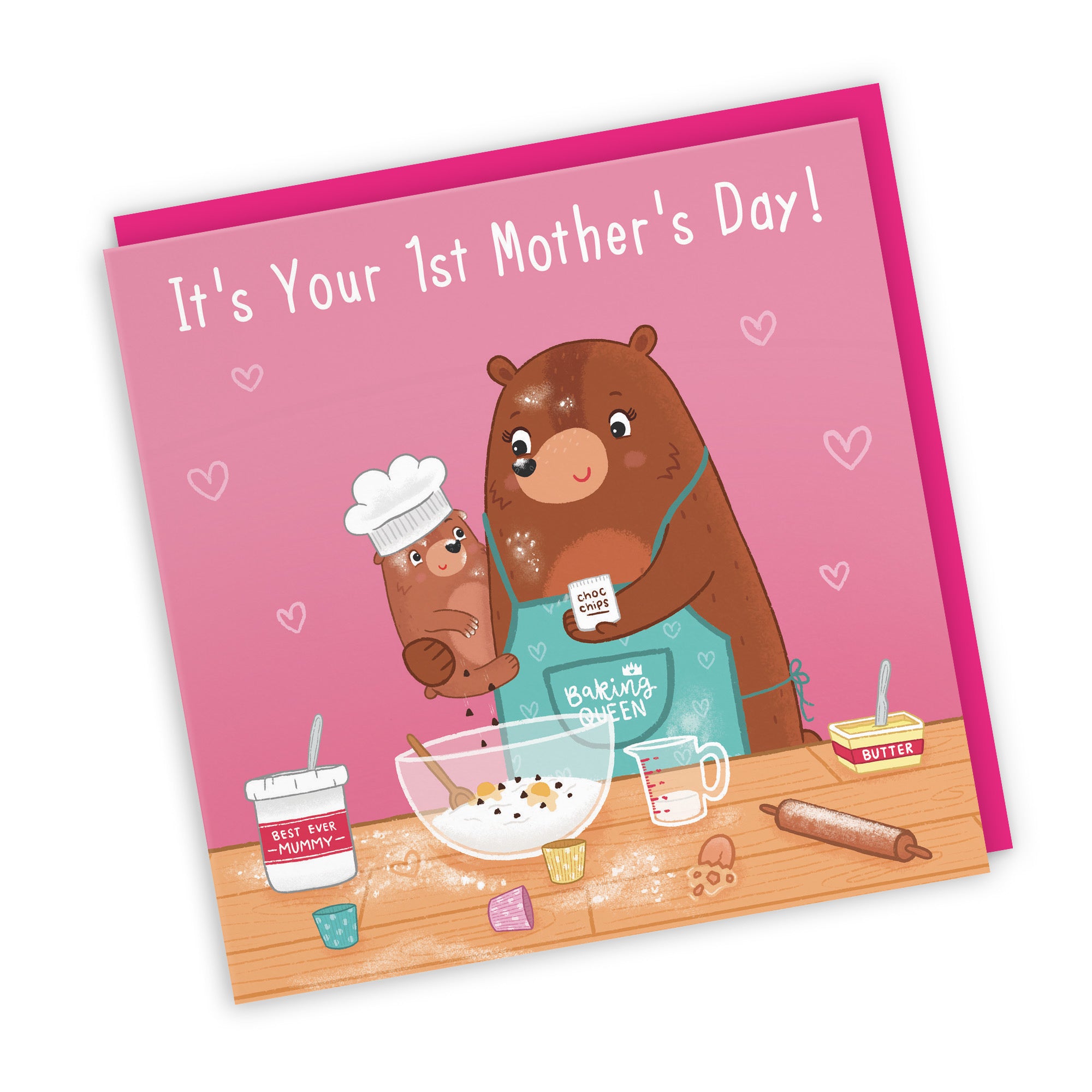 First Mother's Day Congratulations Card Cute Baking Bears - Default Title (LG01846)
