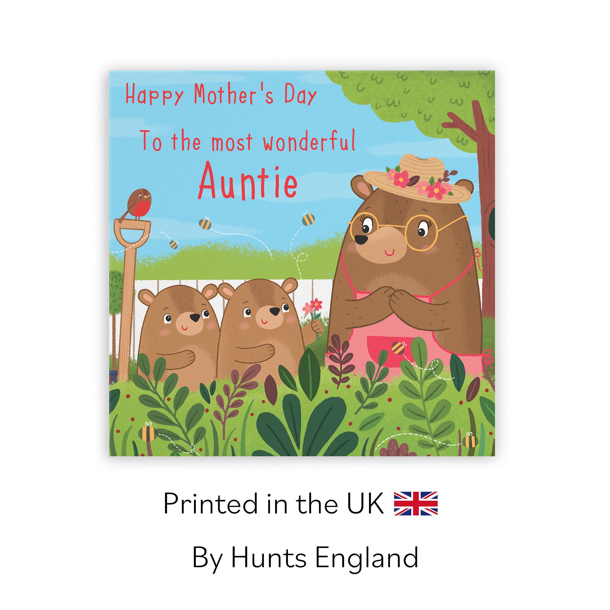 Auntie Mother's Day Card From Two Children Cute Gardening Bears - Default Title (LG01853)