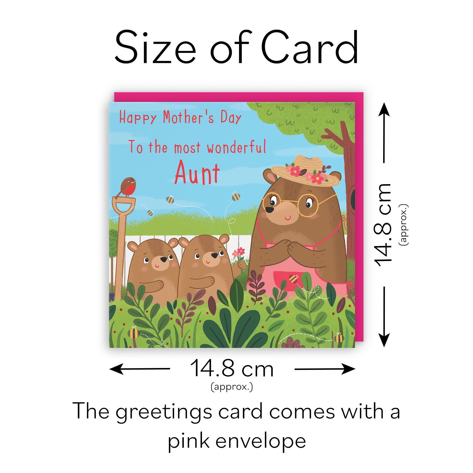 Aunt Mother's Day Card From Two Children Cute Gardening Bears - Default Title (LG01854)