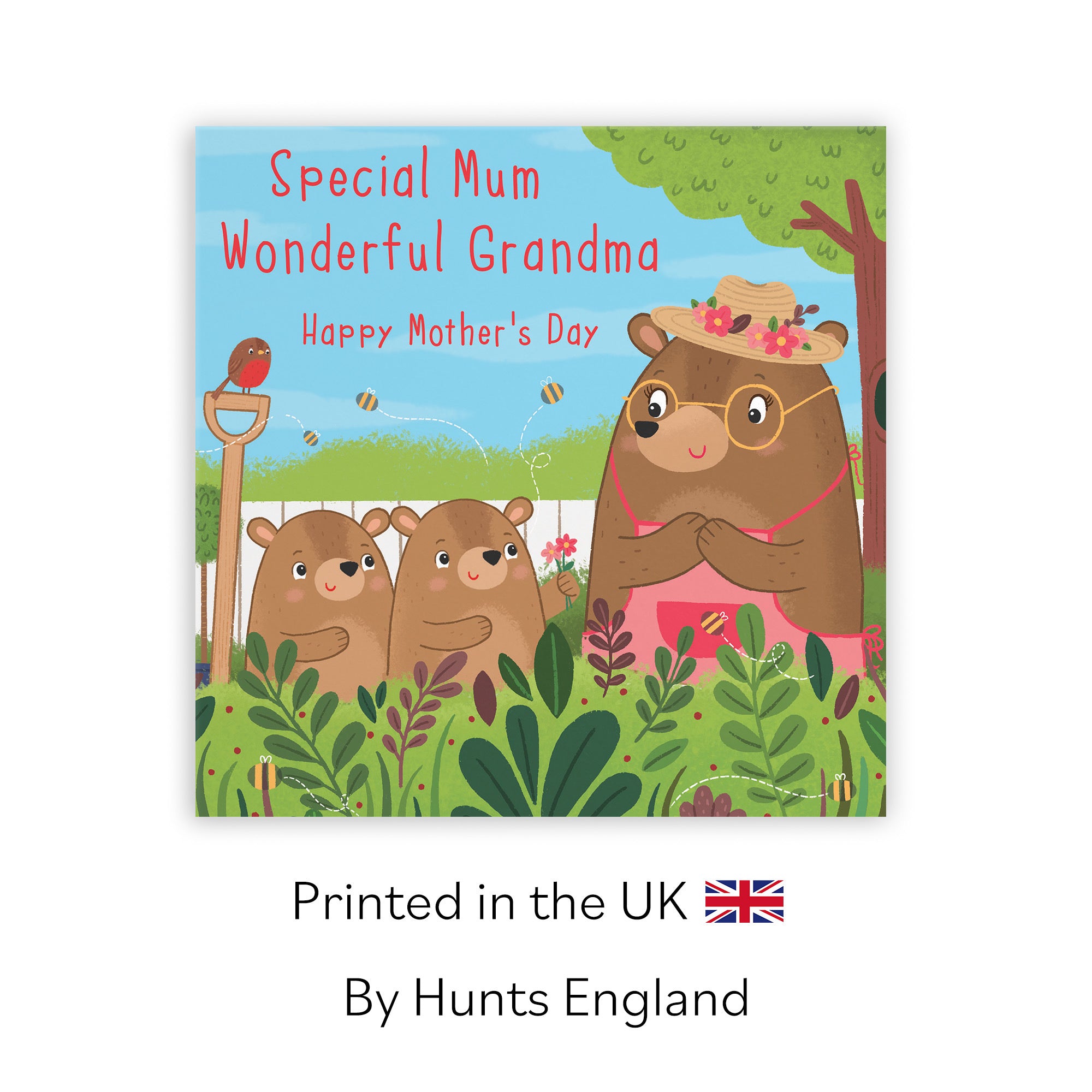 Combined Mum And Grandma Mother's Day Card Cute Gardening Bears - Default Title (LG01855)