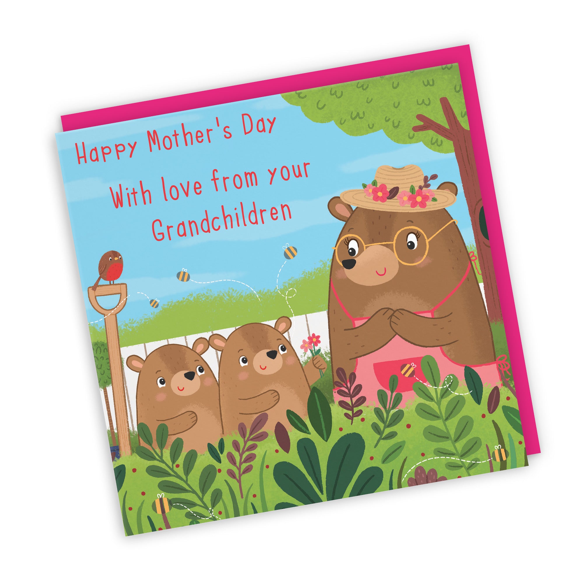 Mother's Day Card From Grandchildren Cute Gardening Bears - Default Title (LG01856)