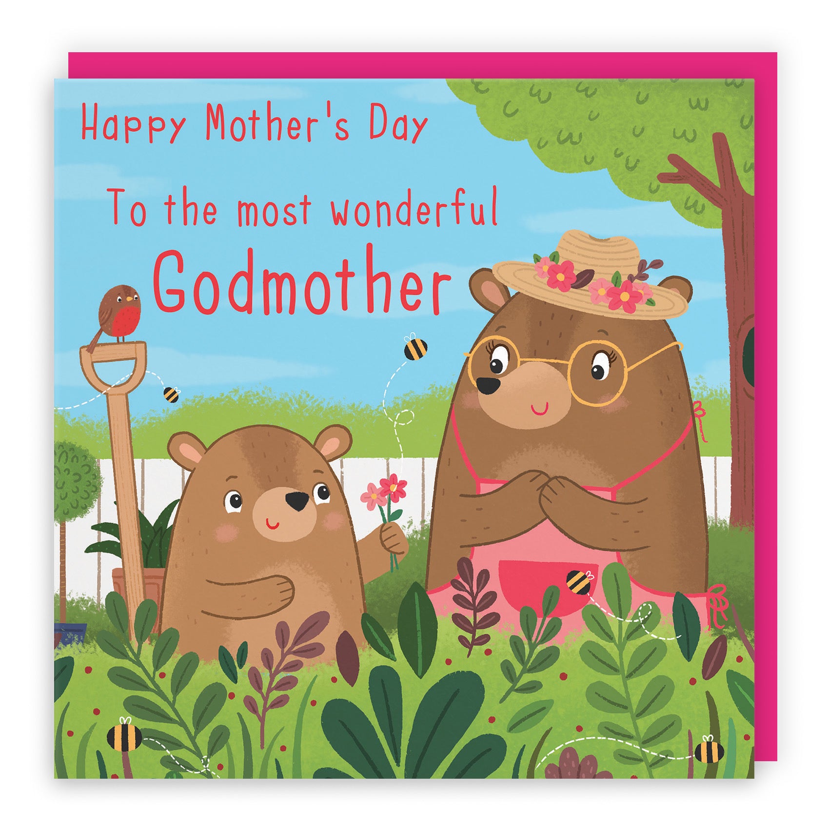 Godmother Mother's Day Card Cute Gardening Bears - Default Title (LG01859)
