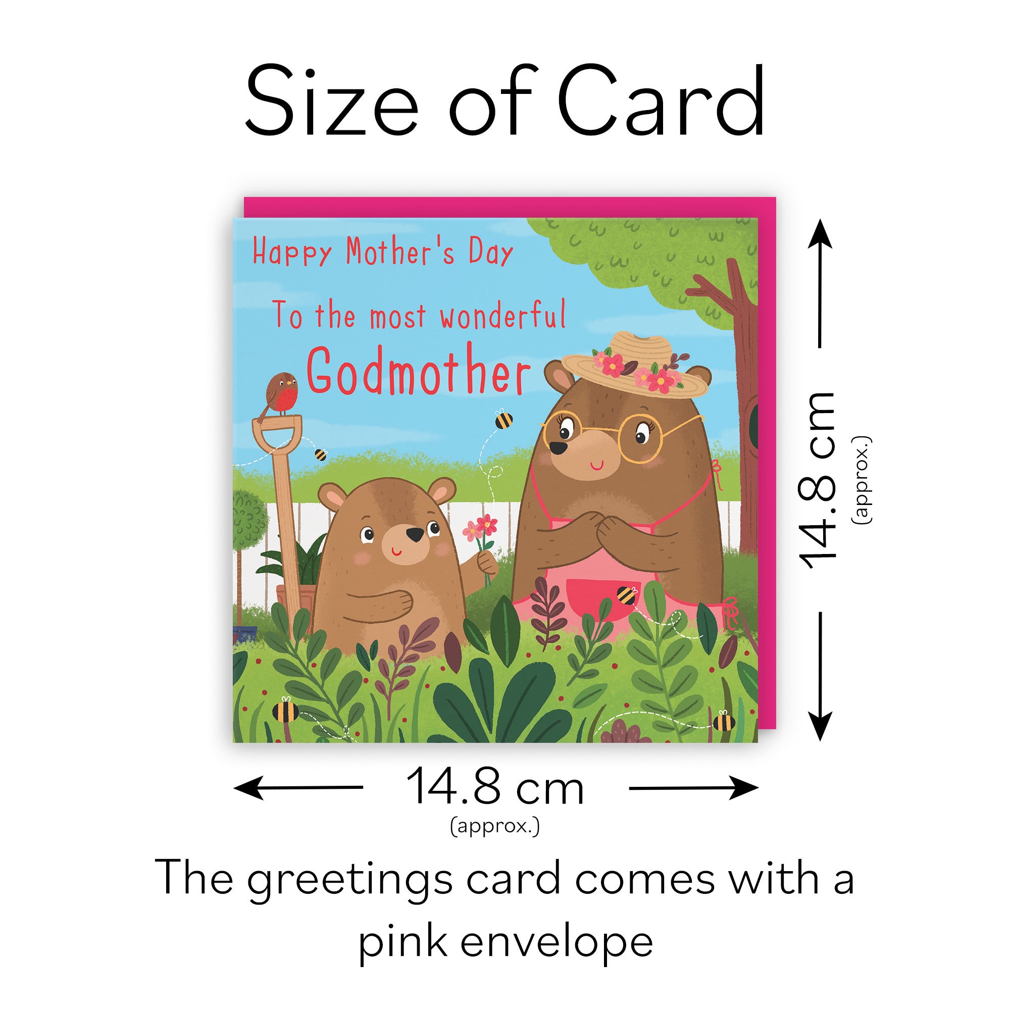 Godmother Mother's Day Card Cute Gardening Bears - Default Title (LG01859)