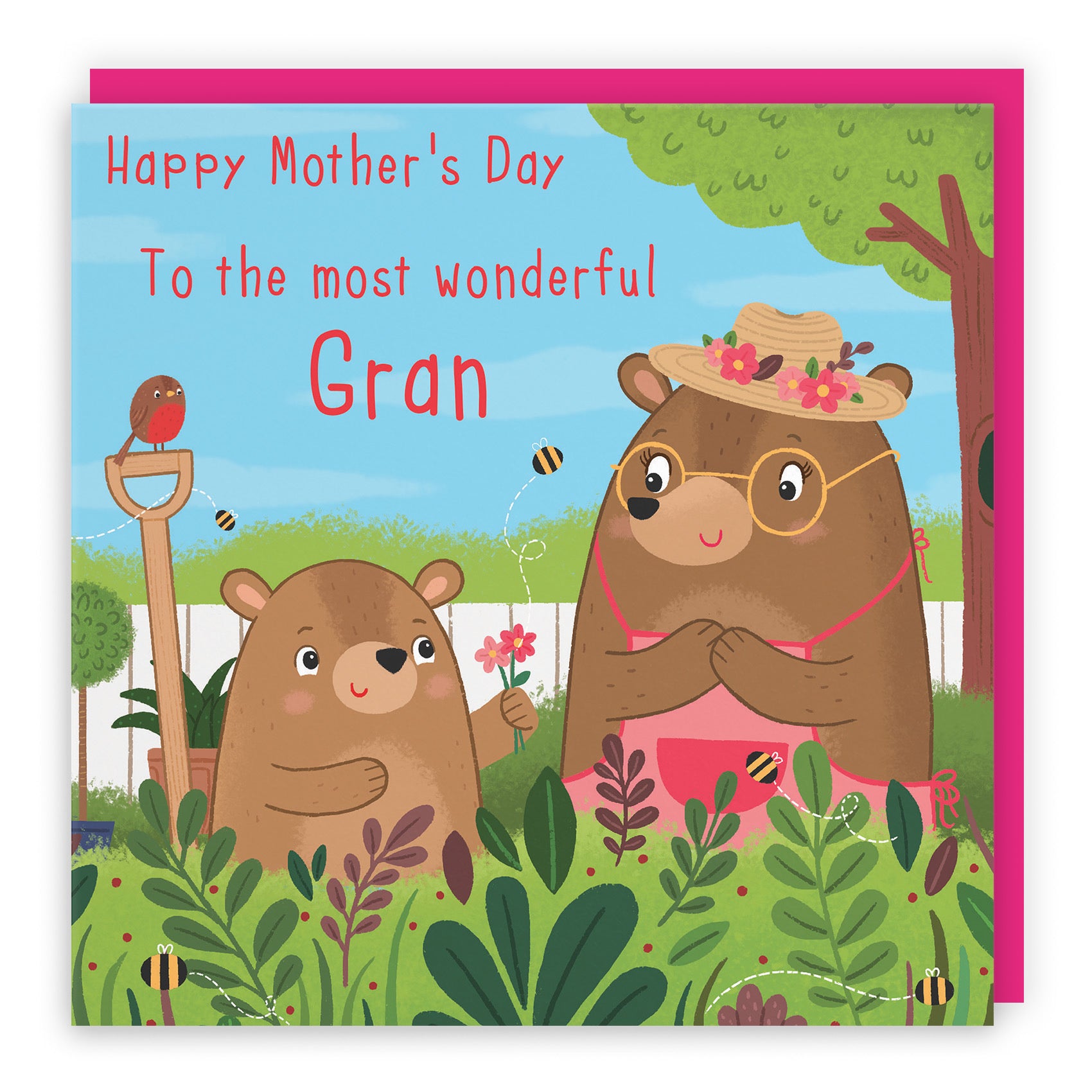 Gran Mother's Day Card Cute Gardening Bears - Default Title (LG01863)