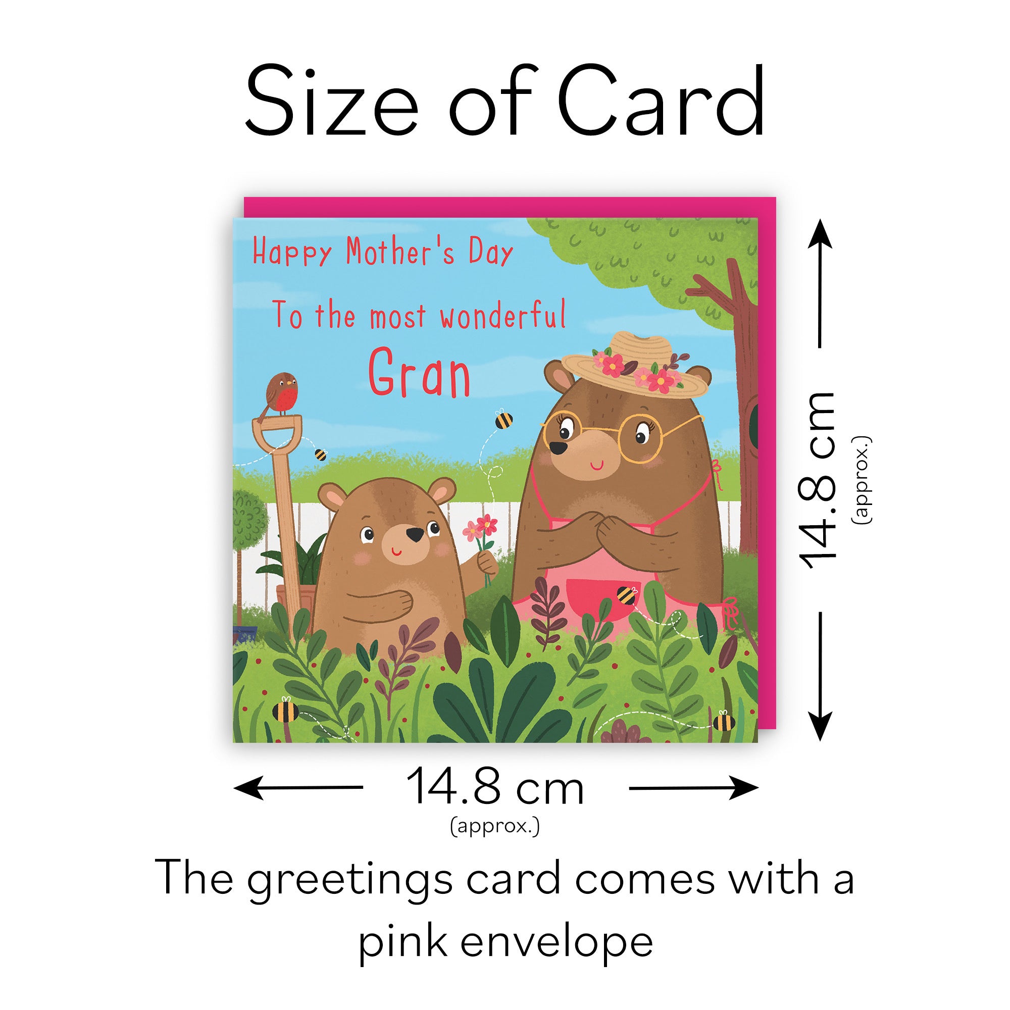 Gran Mother's Day Card Cute Gardening Bears - Default Title (LG01863)