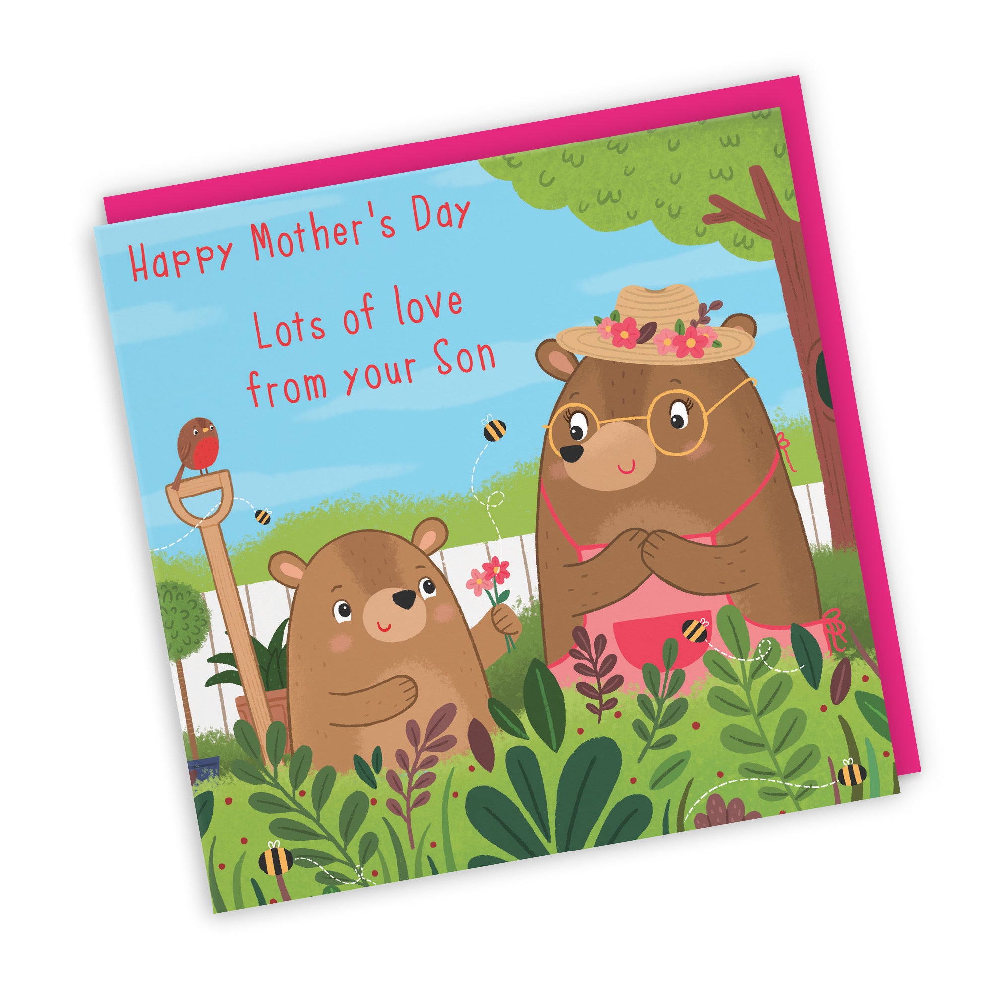 Mother's Day Card From Son Cute Gardening Bears - Default Title (LG01864)
