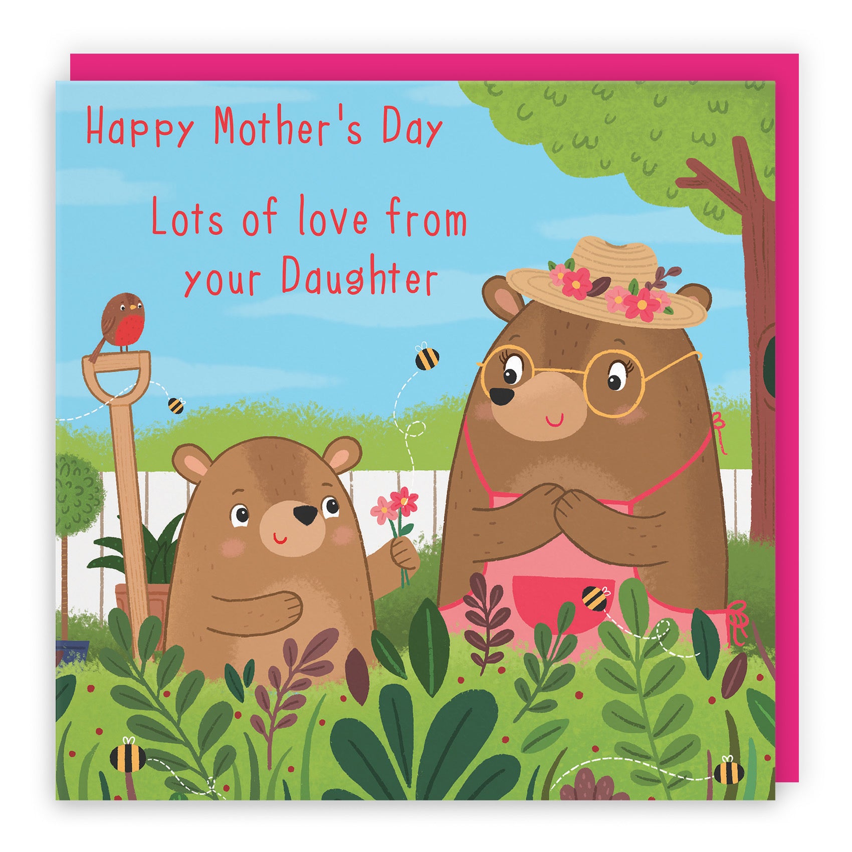 Mother's Day Card From Daughter Cute Gardening Bears - Default Title (LG01865)