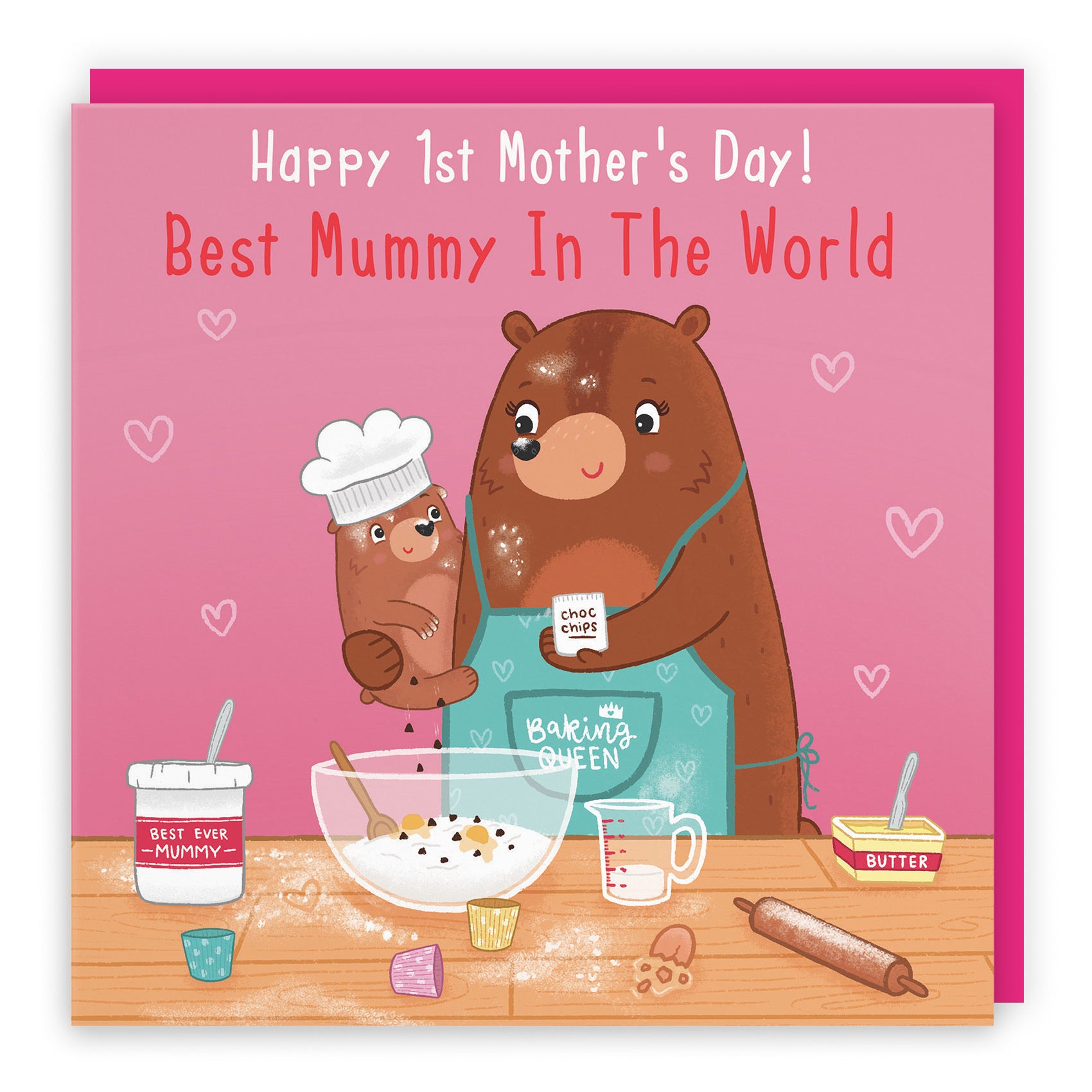 1st Mother's Day Mummy Card Cute Baking Bears - Default Title (LG01915)