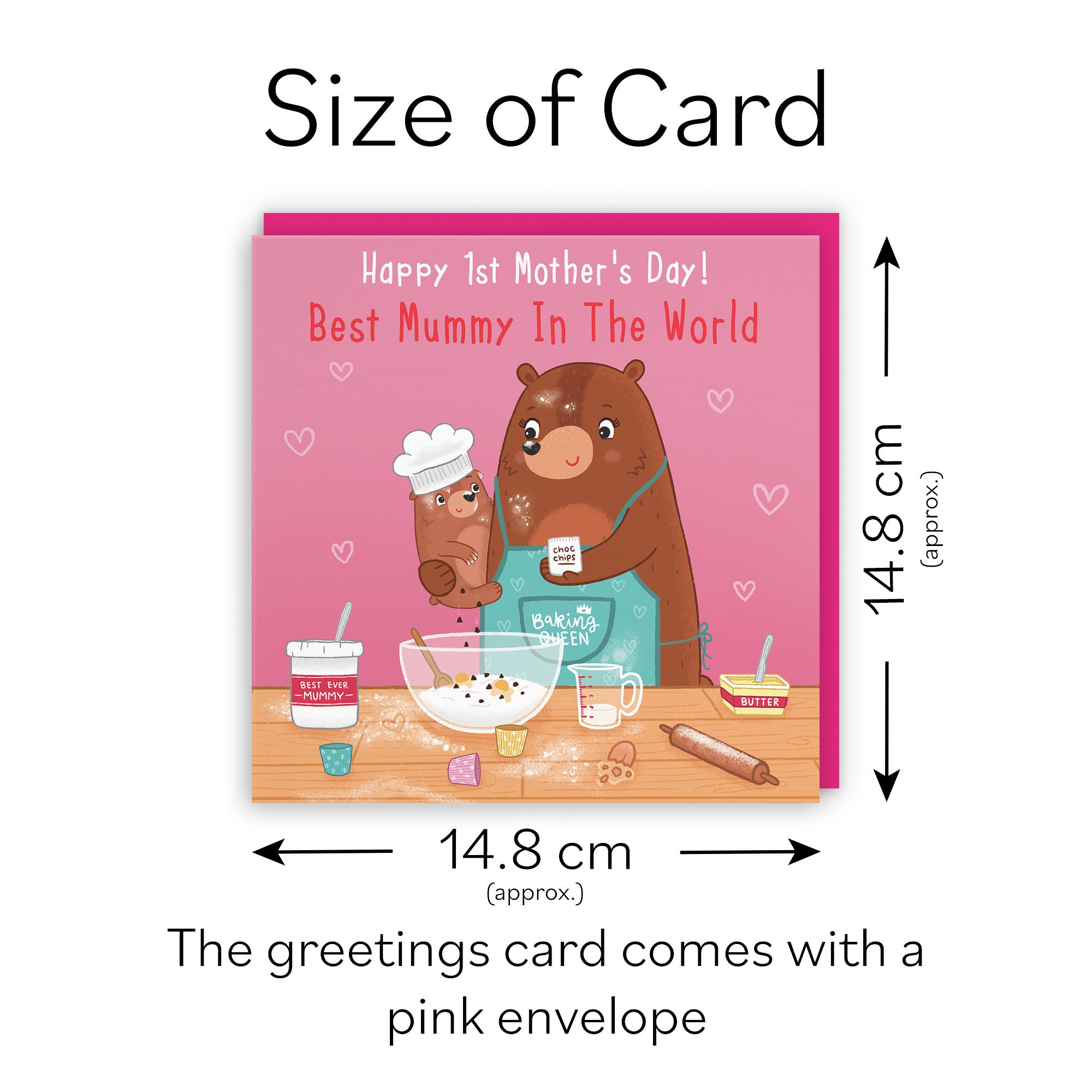 1st Mother's Day Mummy Card Cute Baking Bears - Default Title (LG01915)