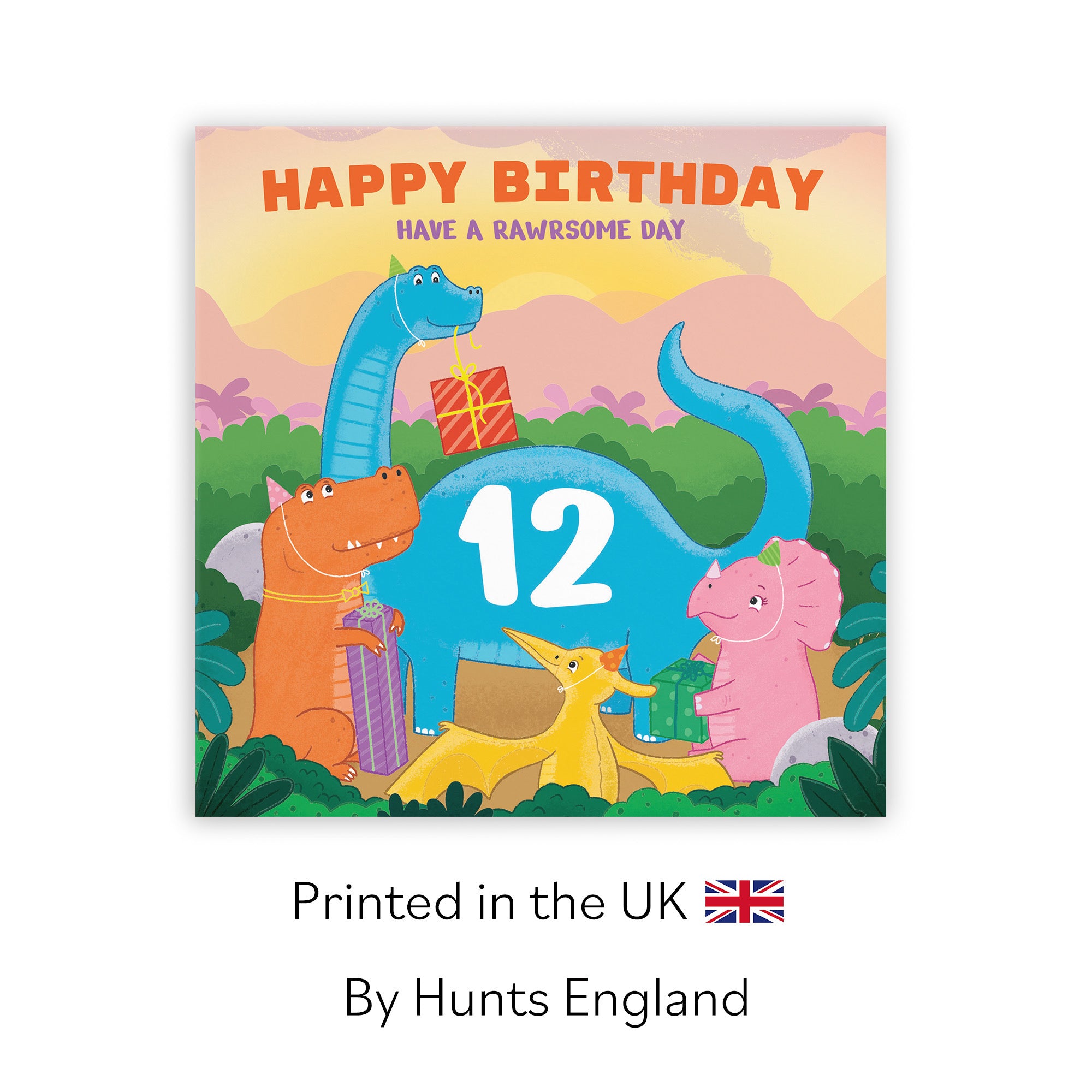 12th Birthday Dinosaur Party Card Imagination - Default Title (LG01916)