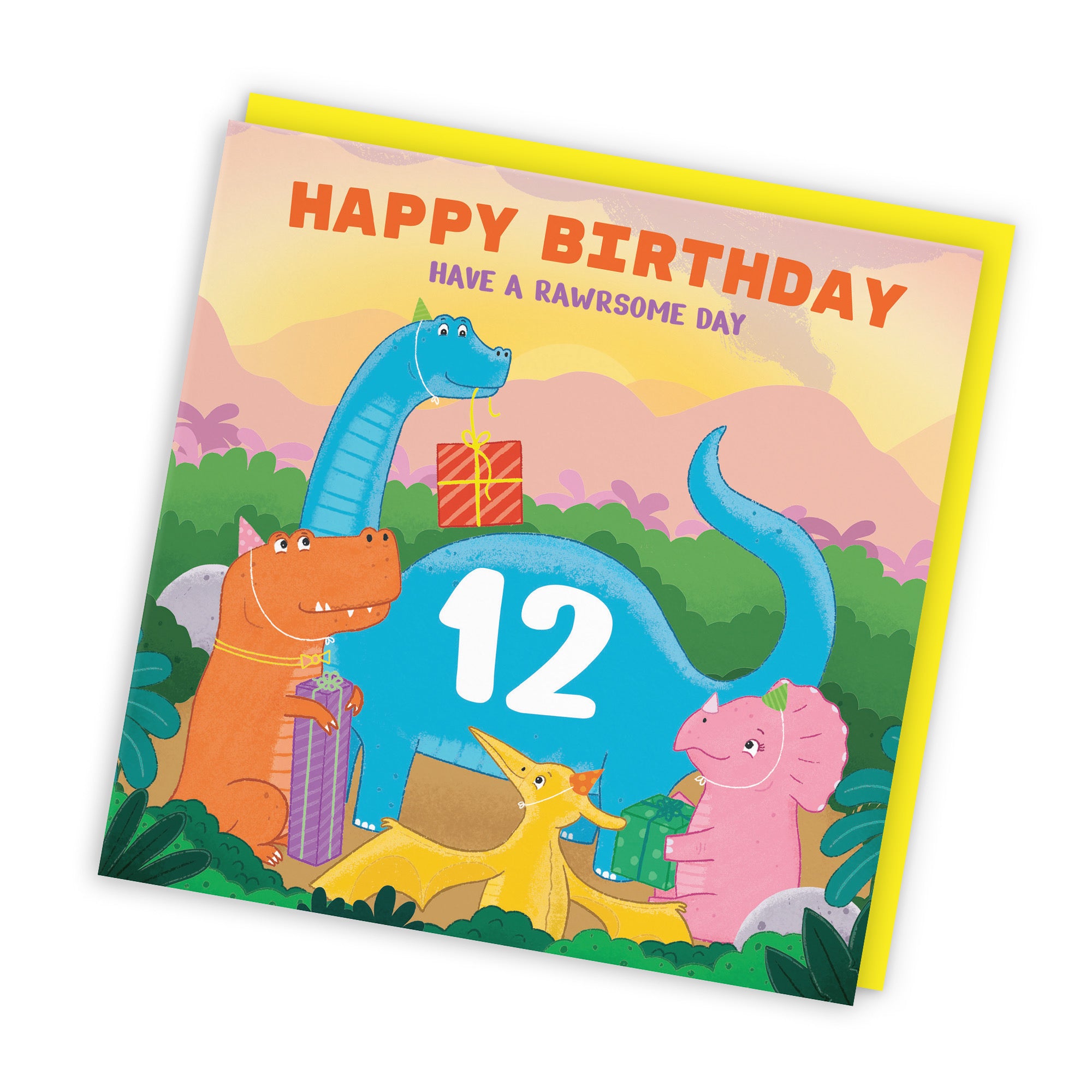 12th Birthday Dinosaur Party Card Imagination - Default Title (LG01916)