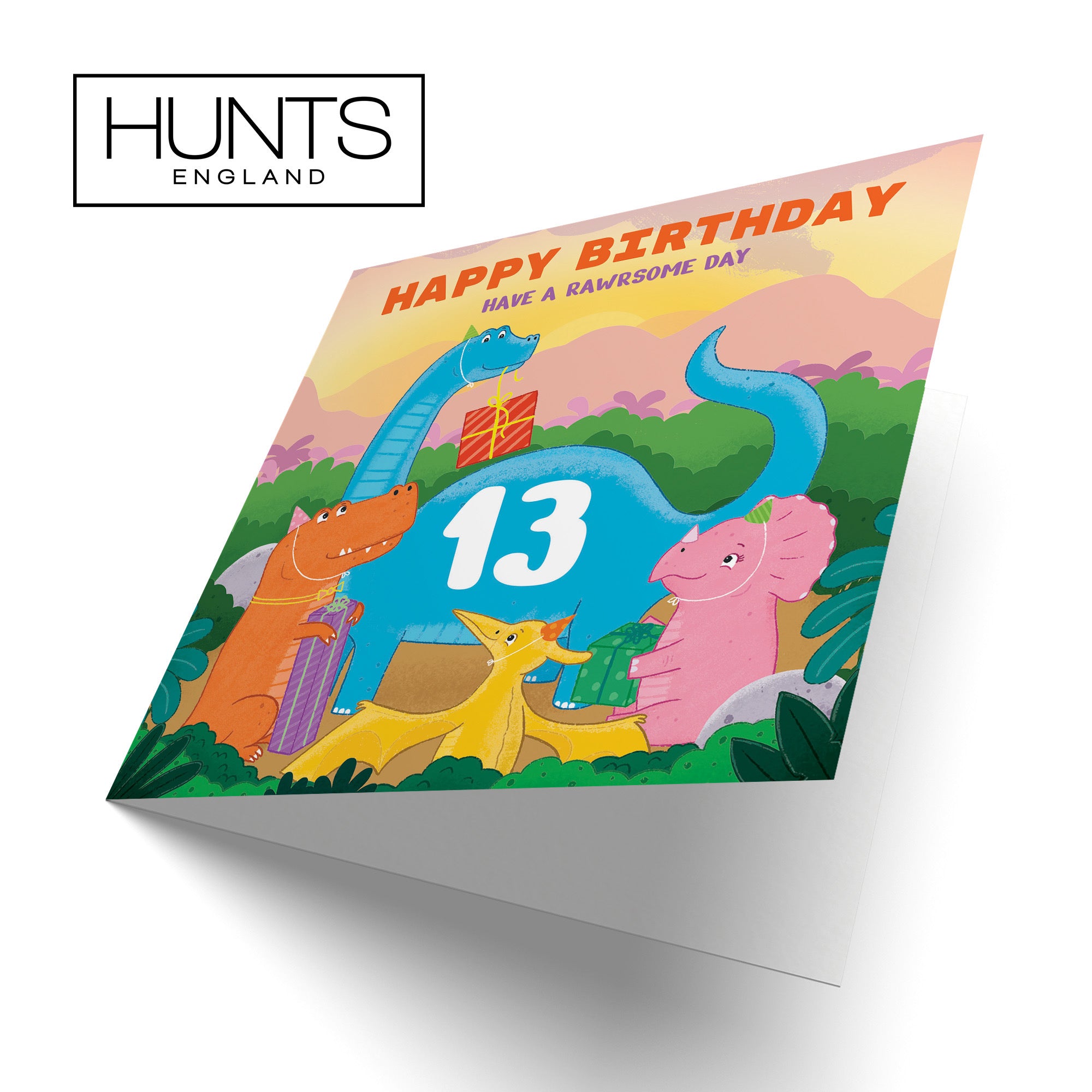 13th Birthday Dinosaur Party Card Imagination - Default Title (LG01917)