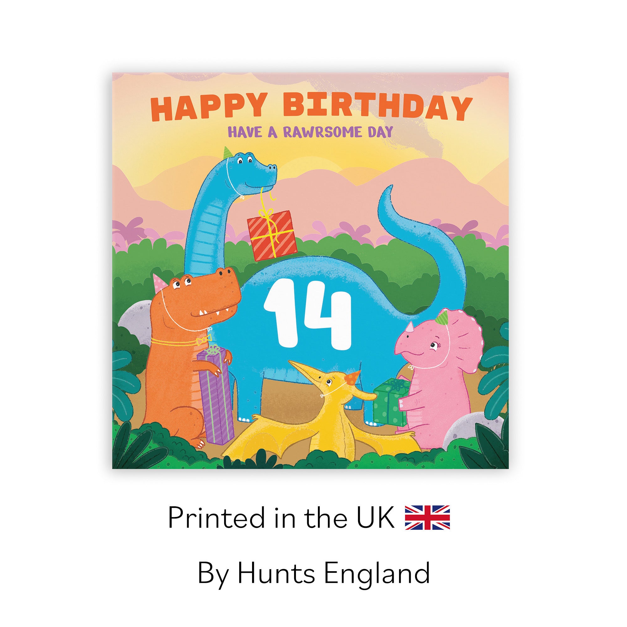 14th Birthday Dinosaur Party Card Imagination - Default Title (LG01918)