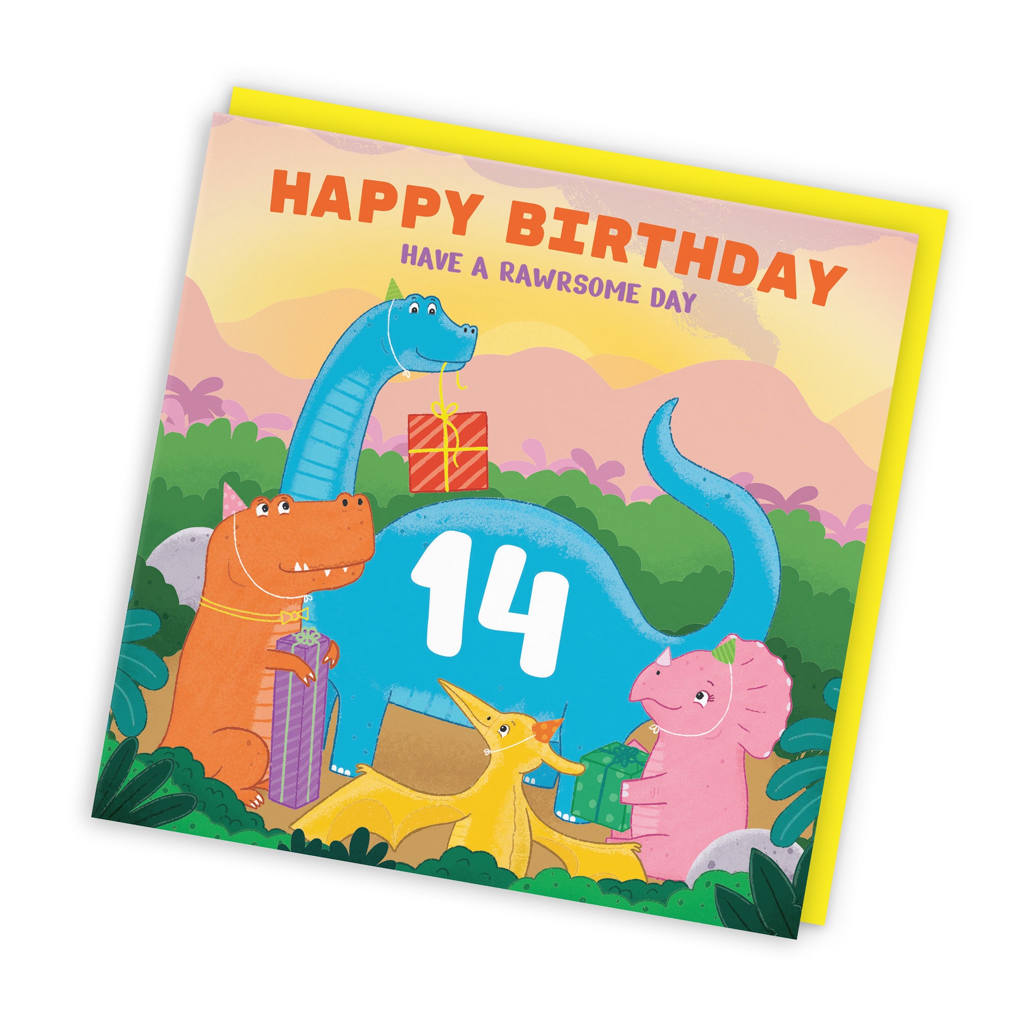 14th Birthday Dinosaur Party Card Imagination - Default Title (LG01918)
