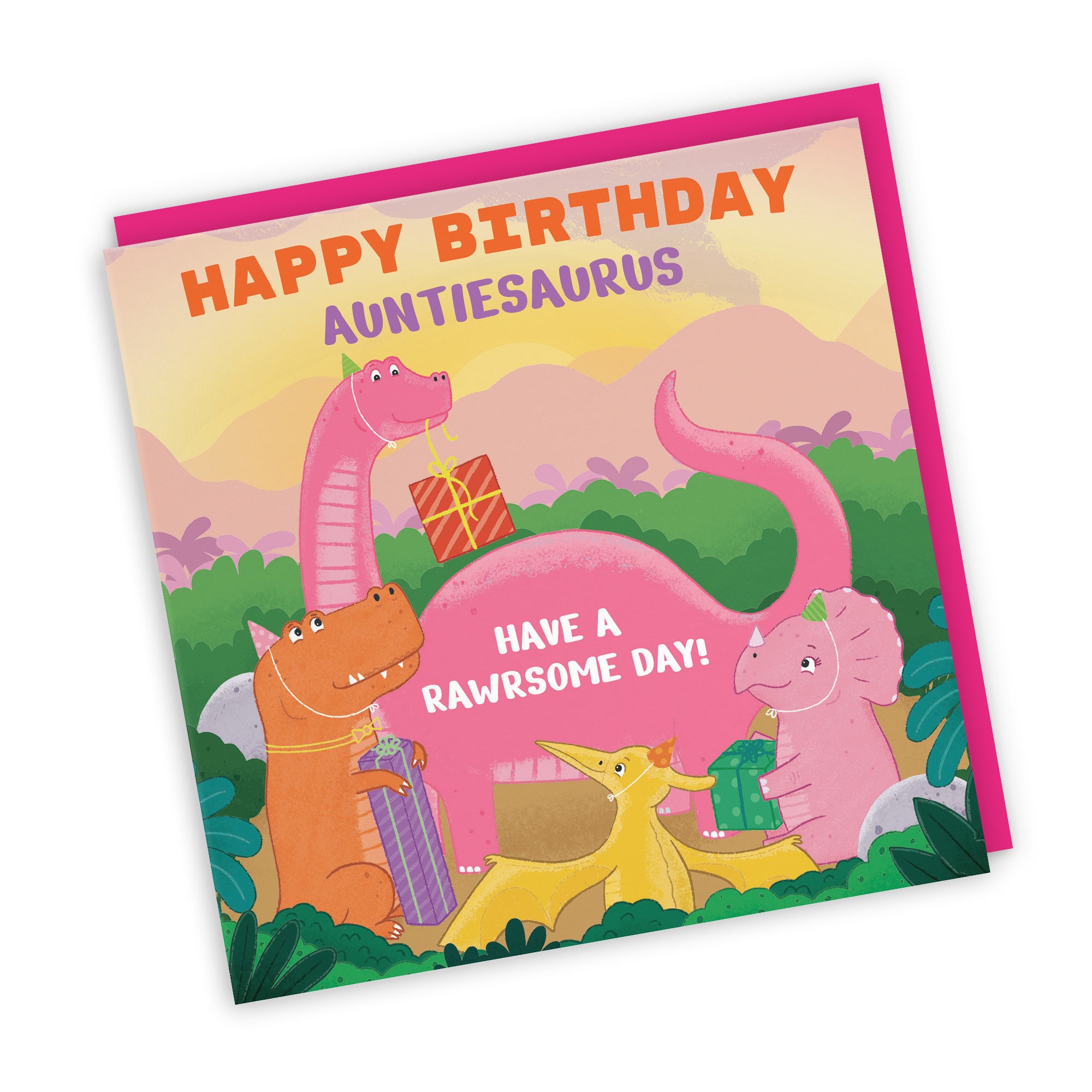 Auntie Birthday Dinosaur Party Card Imagination - Default Title (LG01919)