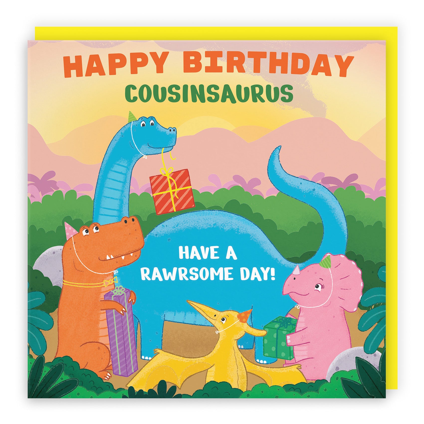 Cousin Birthday Dinosaur Party Children's Card Imagination - Default Title (LG01923)